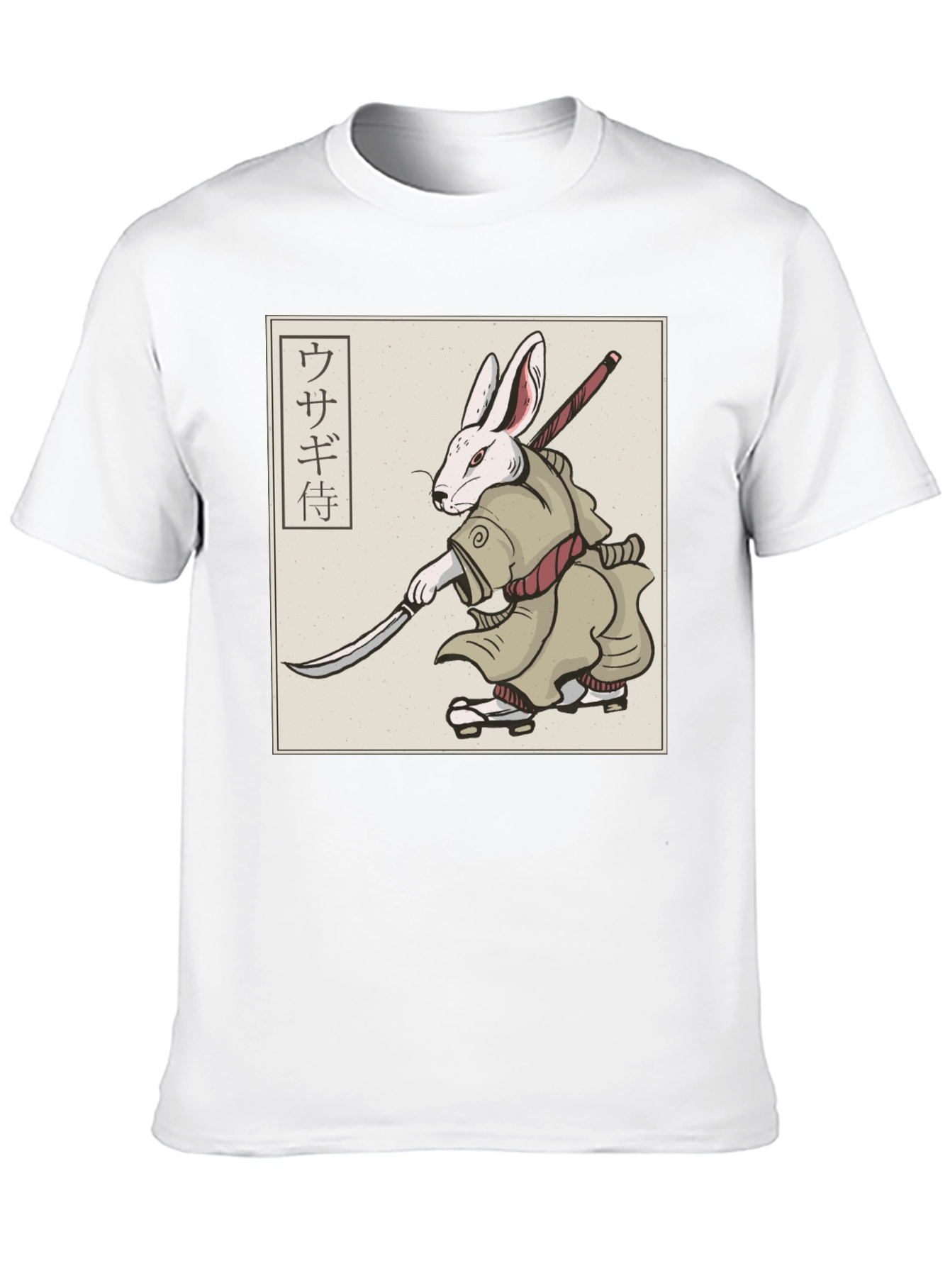 Black Rabbit Samurai T-Shirt - Black Graphic Tee view 10
