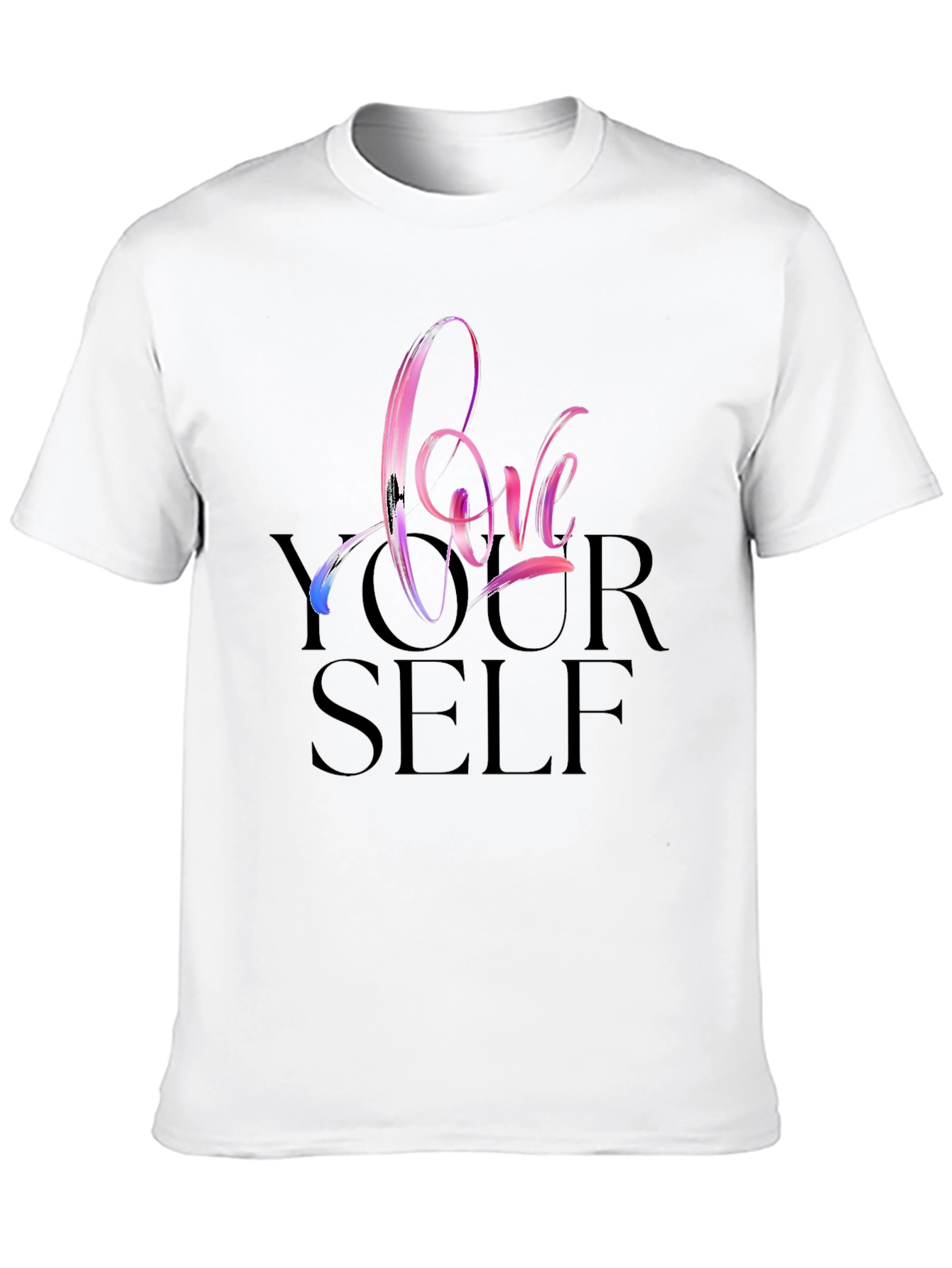 Black Love Yourself Graphic Tee - Black Cotton Casual Shirt view 10