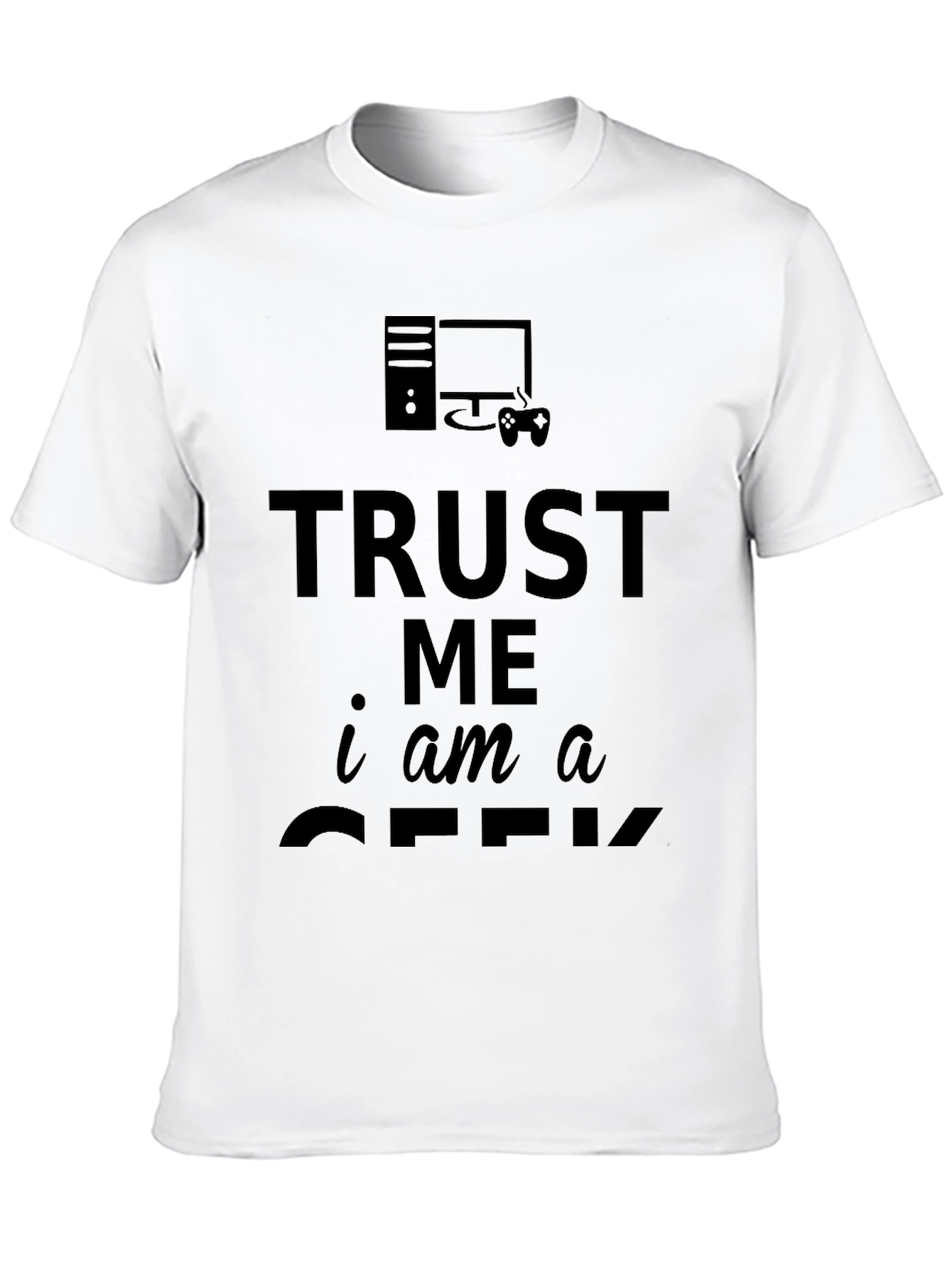 Black Trust Me I'm a Geek T-Shirt - Gamer Style view 10