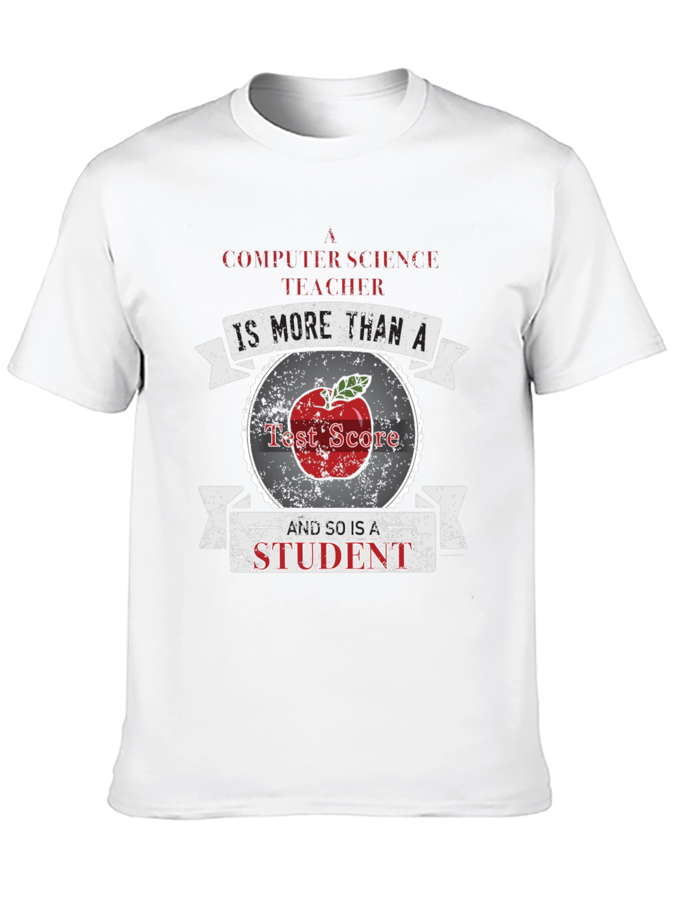 Black Computer Science Teacher T-Shirt - More Than a Test Score view 10