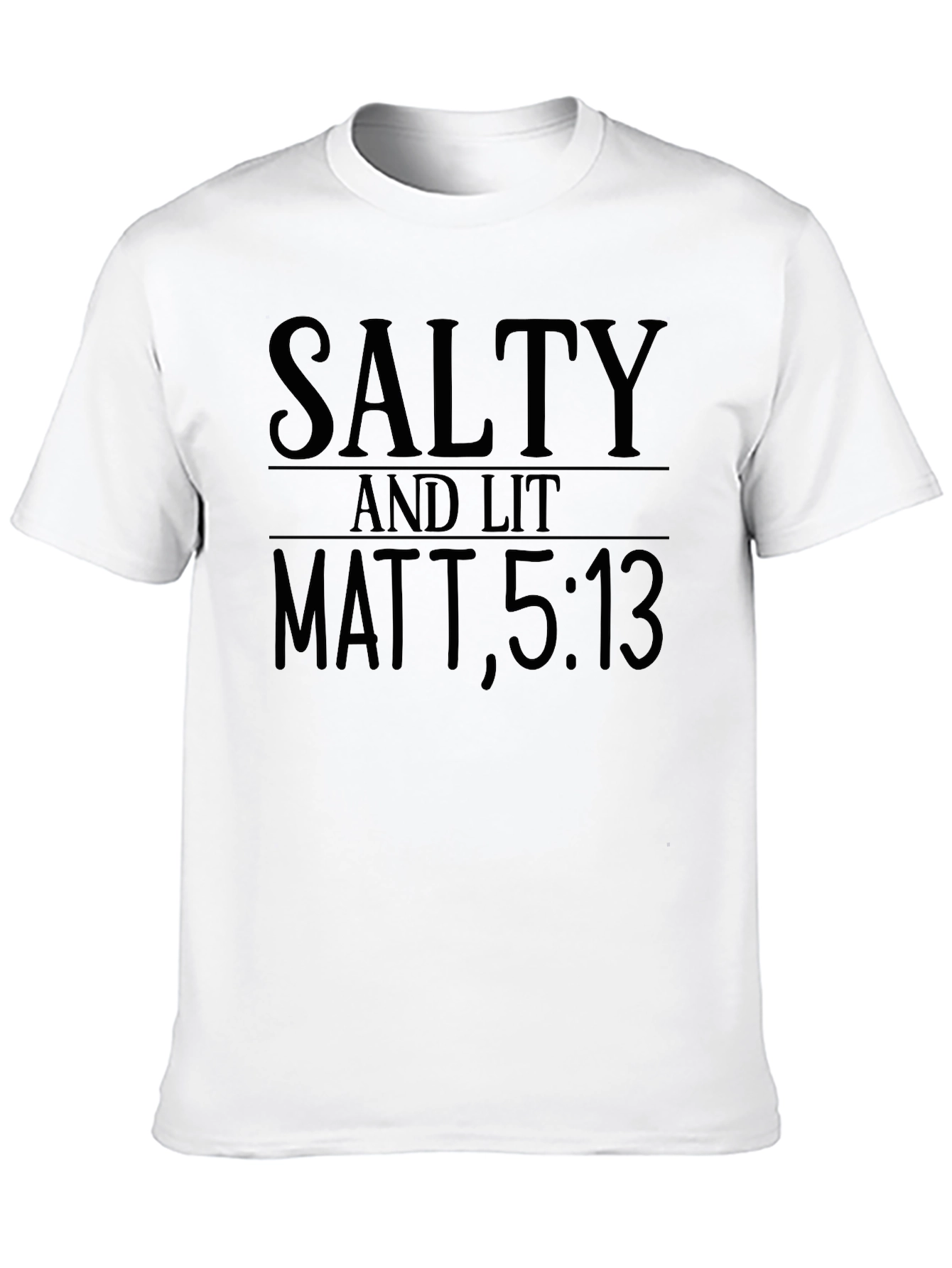 Black Salty and Lit T-Shirt - Matt 5:13 - Graphic Tee view 10