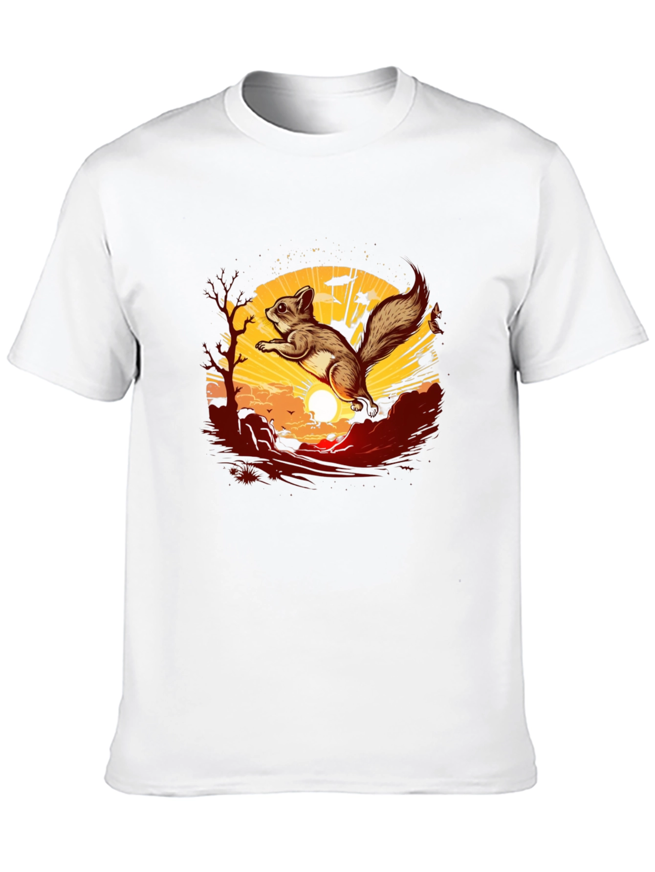 Black Squirrel Sunset Graphic Tee - Black view 10