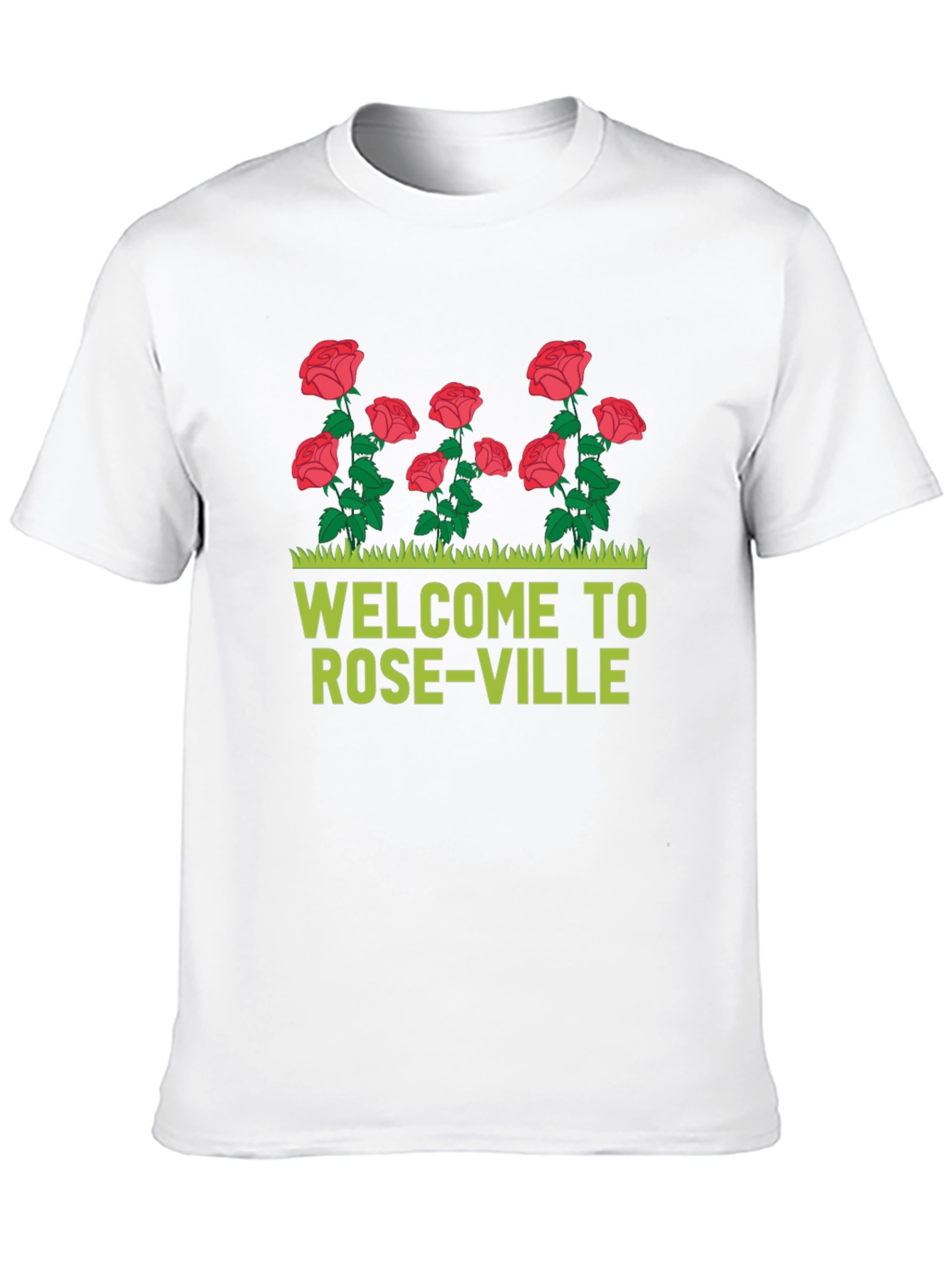 Black Welcome to Roseville T-Shirt - Floral Design view 10