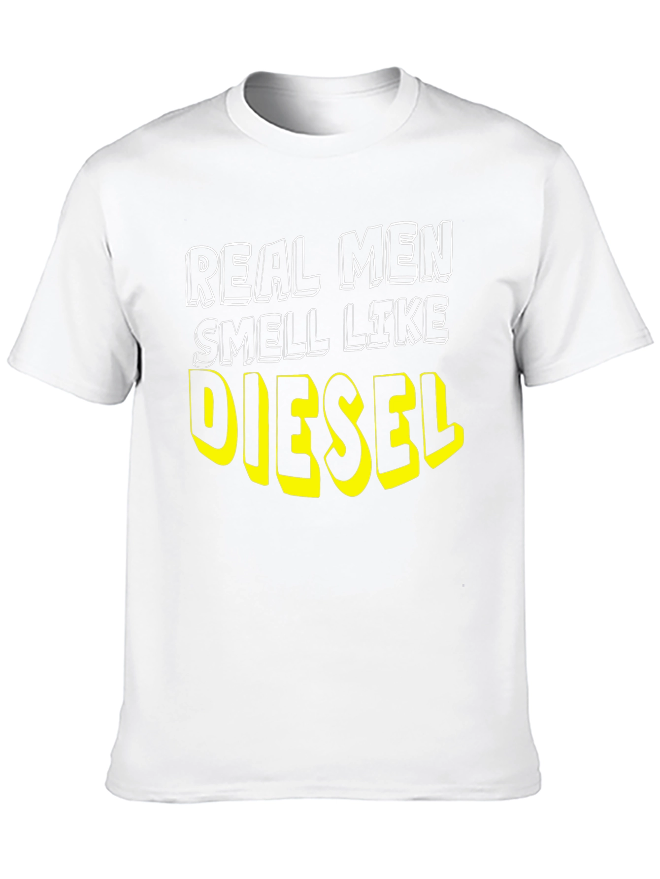 Black Real Men Smell Like Diesel Black T-Shirt view 10