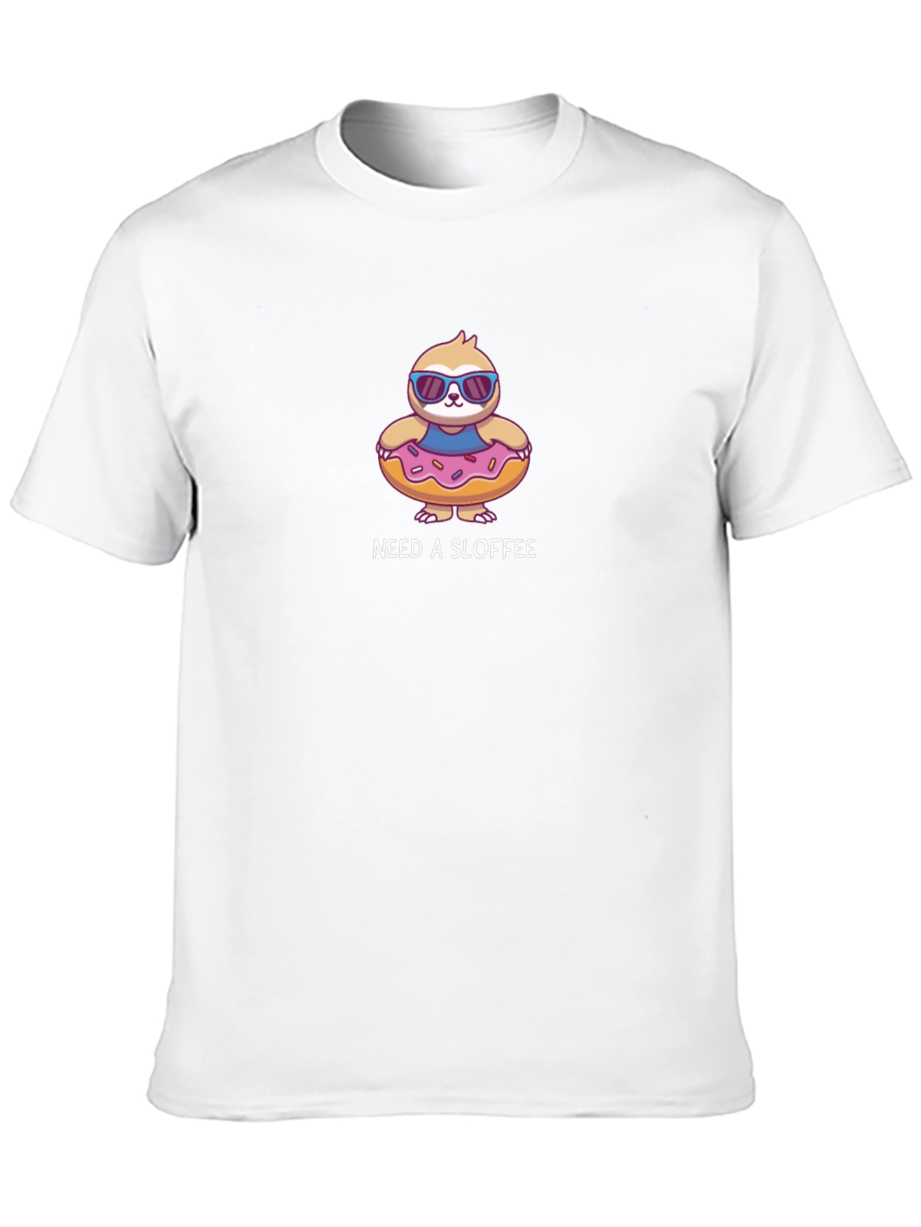Black Need a Sloffee Sloth Donut T-Shirt view 10