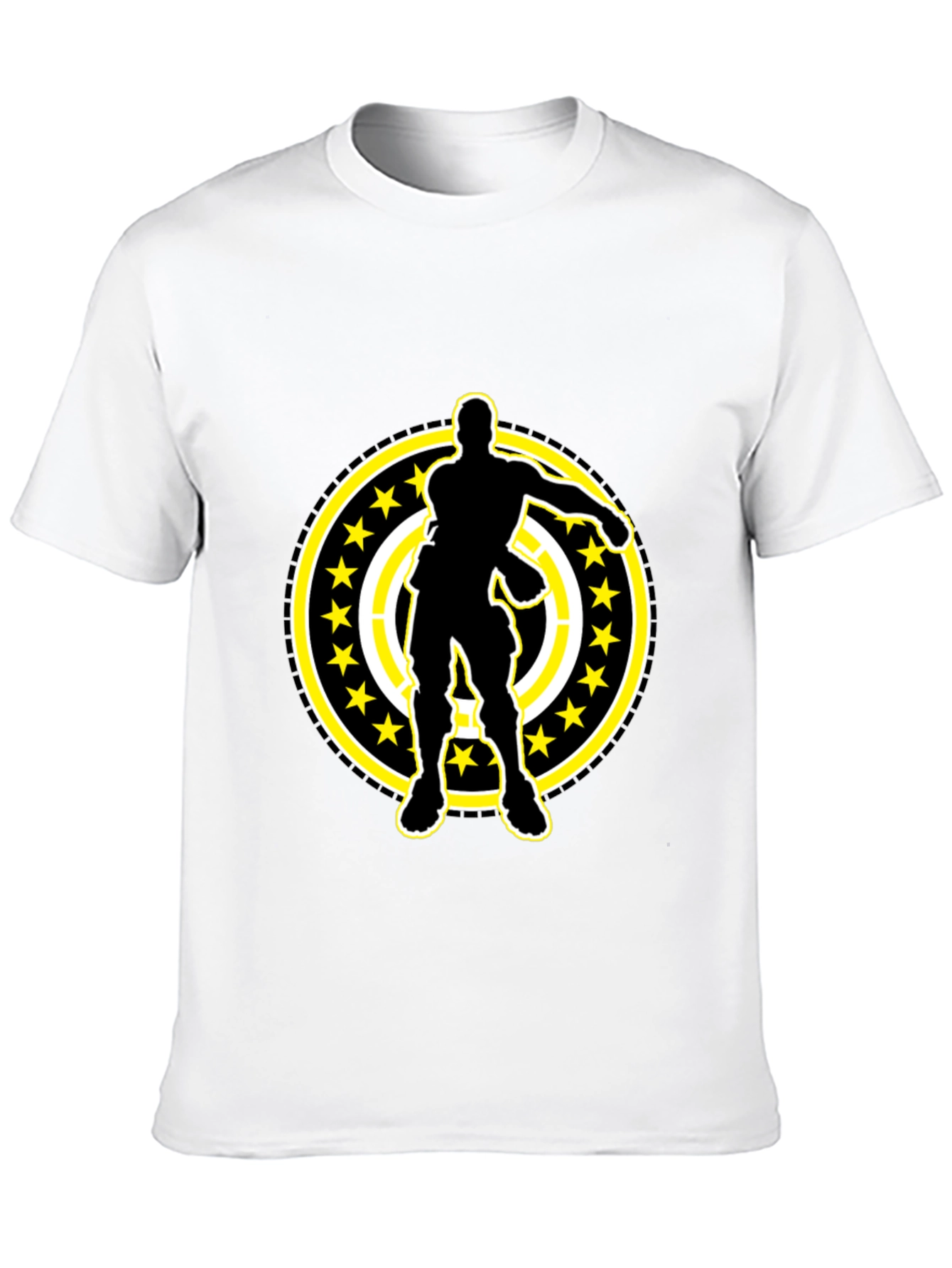 Black Black Graphic Tee: Silhouette Star Design view 10