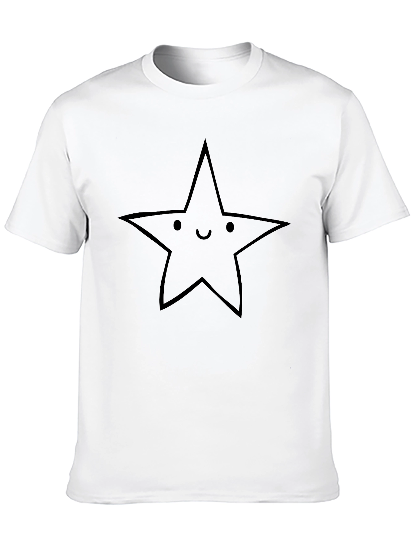 Black Smiling Star Graphic Black T-Shirt view 10