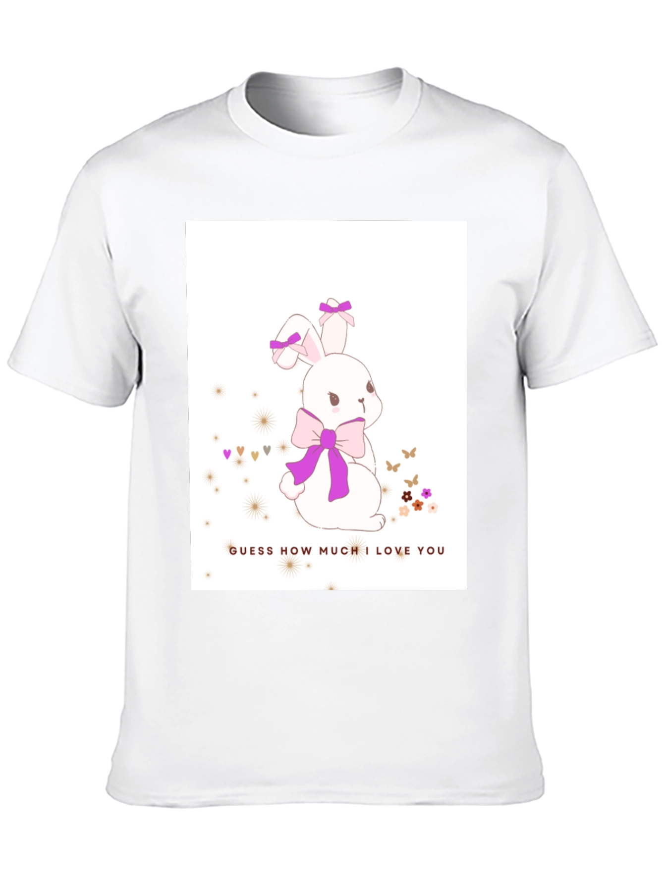 Black Cute Bunny T-Shirt - Guess How Much I Love You - Black view 10