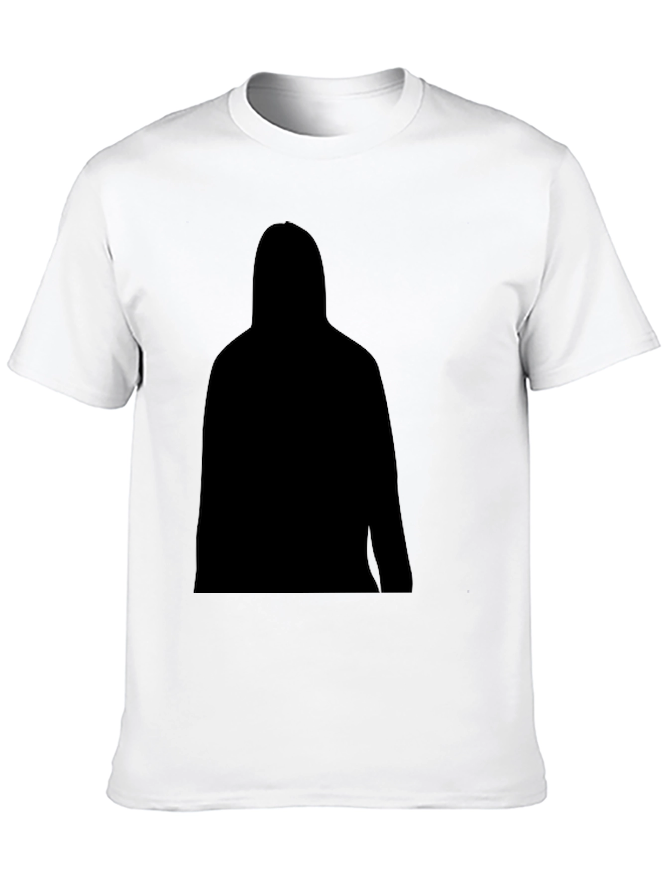 Black Men's Black T-Shirt with Silhouette Graphic view 10