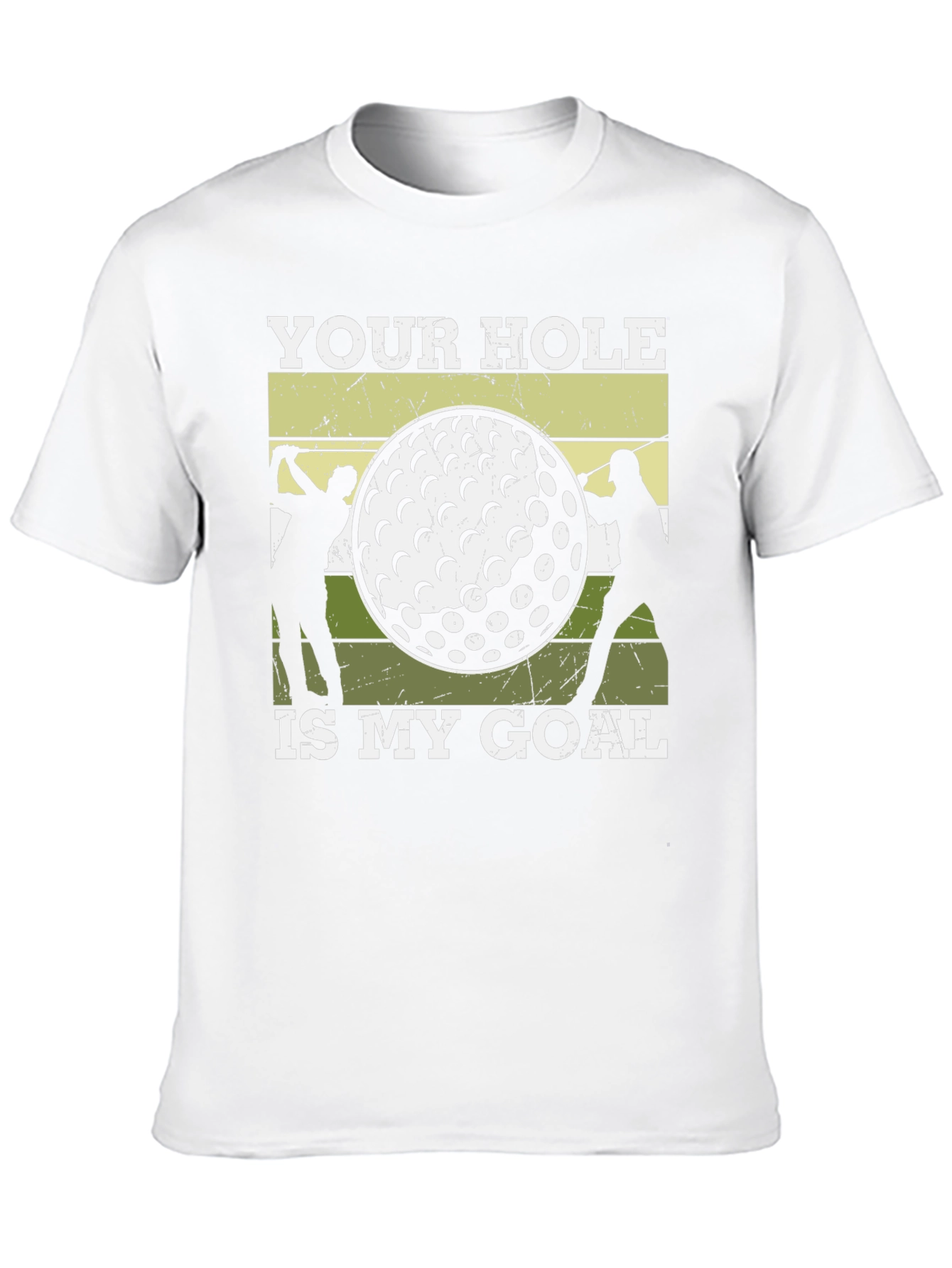 Black Golf Humor Tee: Your Hole Is My Goal Graphic T-Shirt view 10