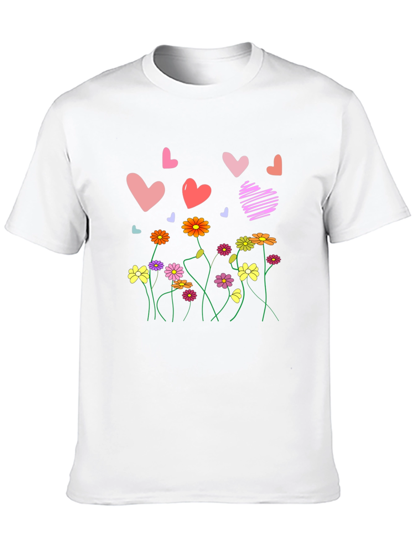 Black Floral Heart T-Shirt - Express Your Love in Style! view 10