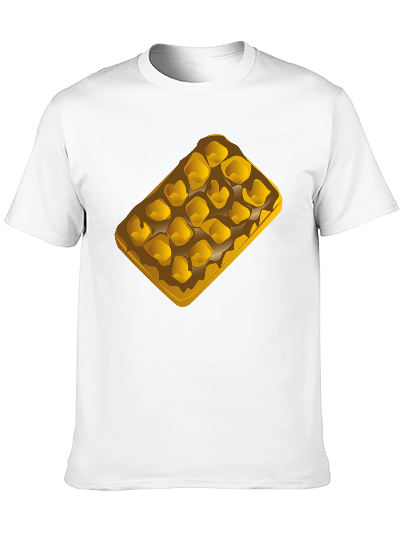 Black Waffle Graphic T-Shirt - Casual Black Tee view 10