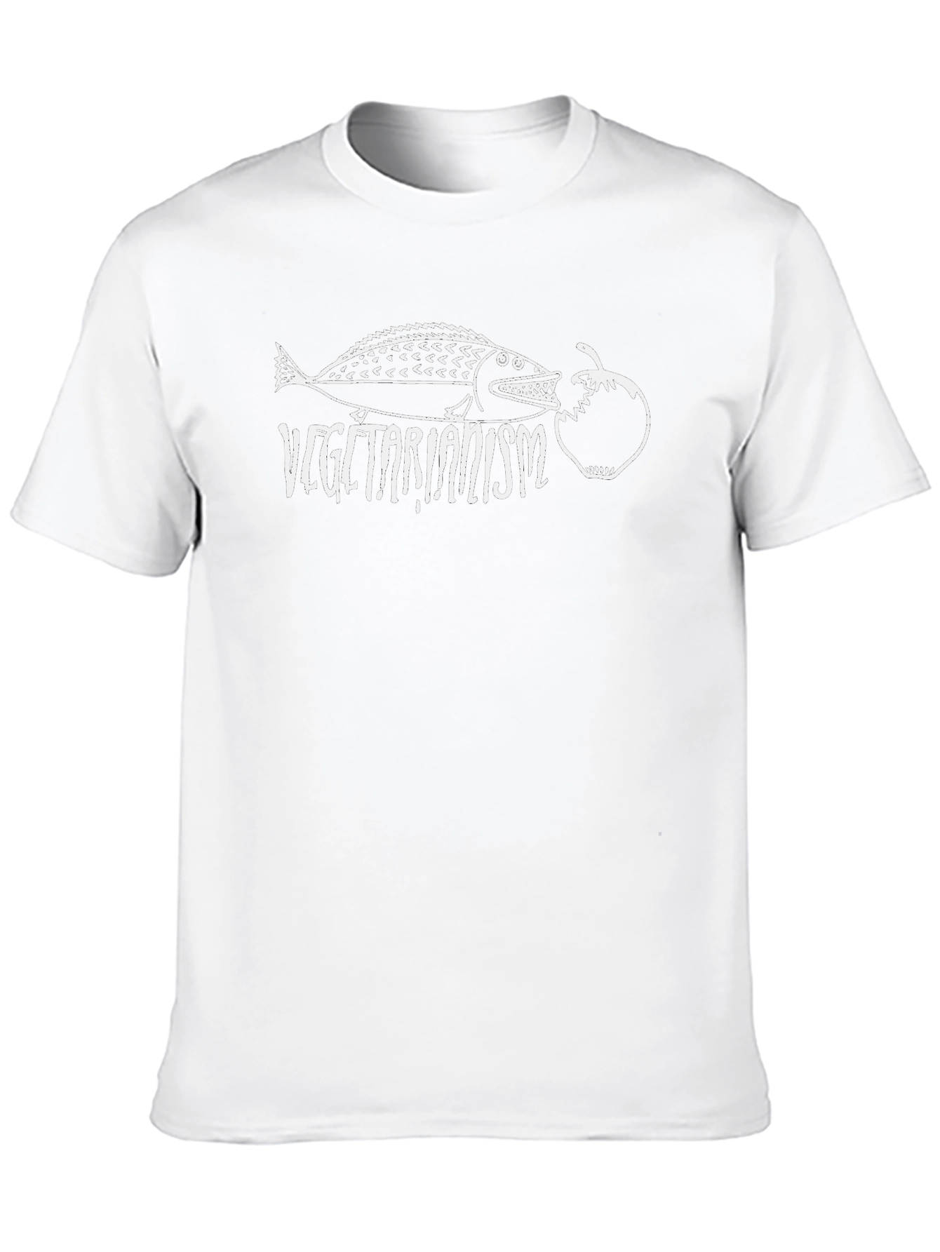 Vegetarianism Graphic T-Shirt - Fish Eating Tomato - 10