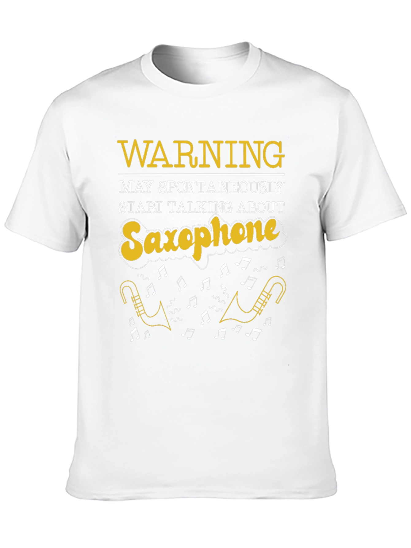 Black Saxophone T-Shirt: Warning May Spontaneously Talk view 10