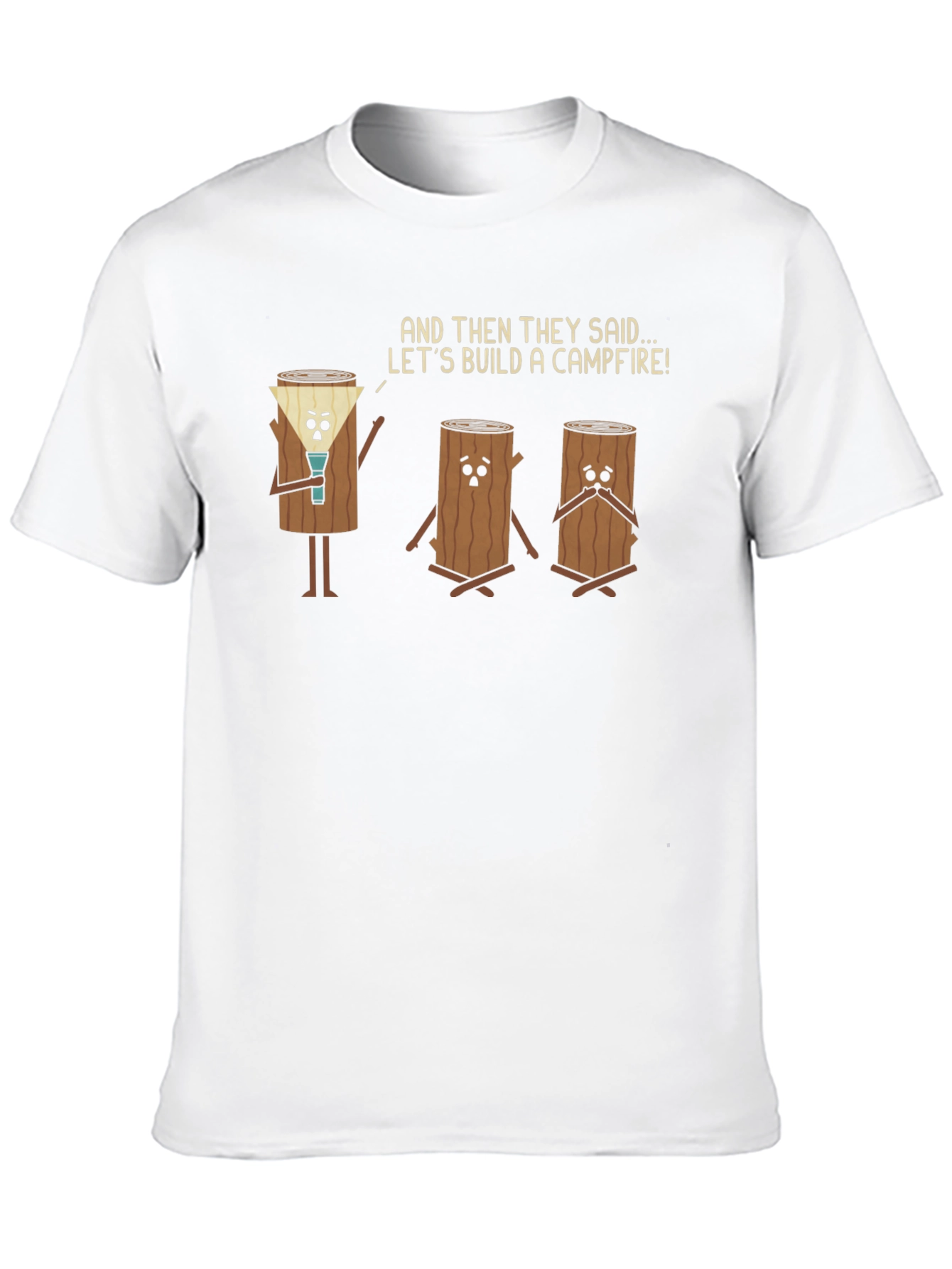 Black Funny Campfire Logs T-Shirt - Dark Humor Tee view 10