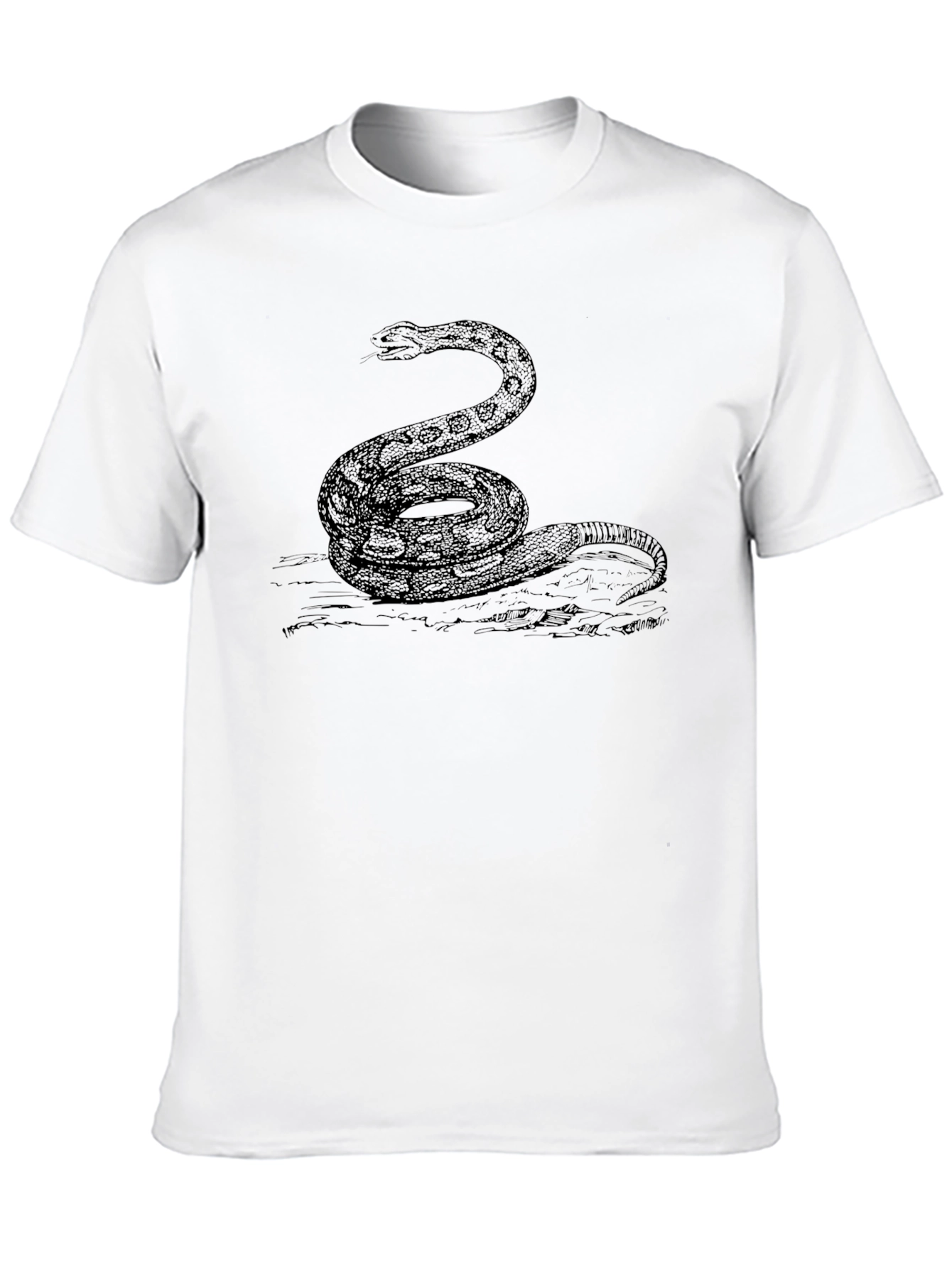 Black Black Snake Graphic T-Shirt - Classic Reptile Tee view 10