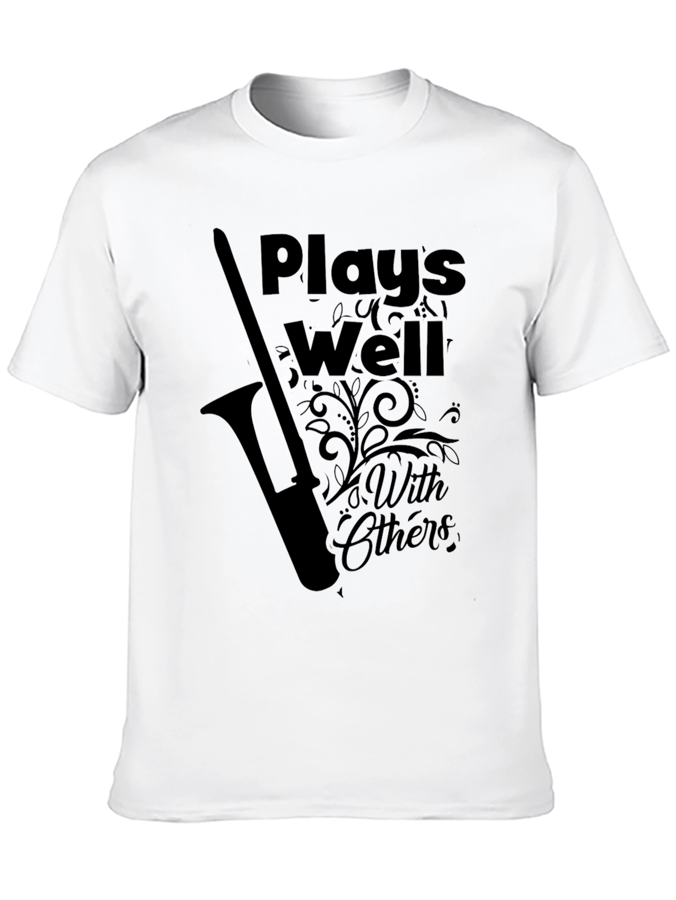 Black Plays Well With Others T-Shirt - Music Lover Tee view 10
