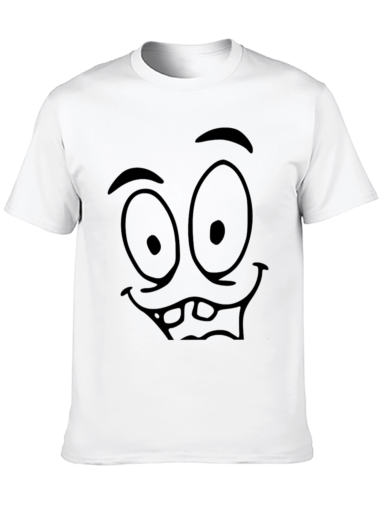 Black Funny Face Graphic Black T-Shirt view 10