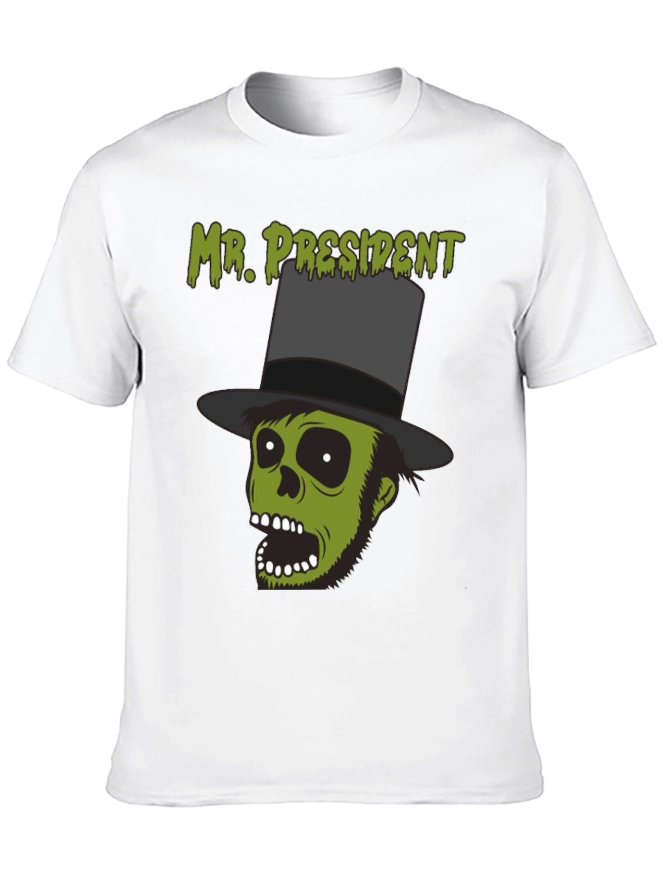 Black Mr. President Zombie Graphic T-Shirt - Halloween Style view 10