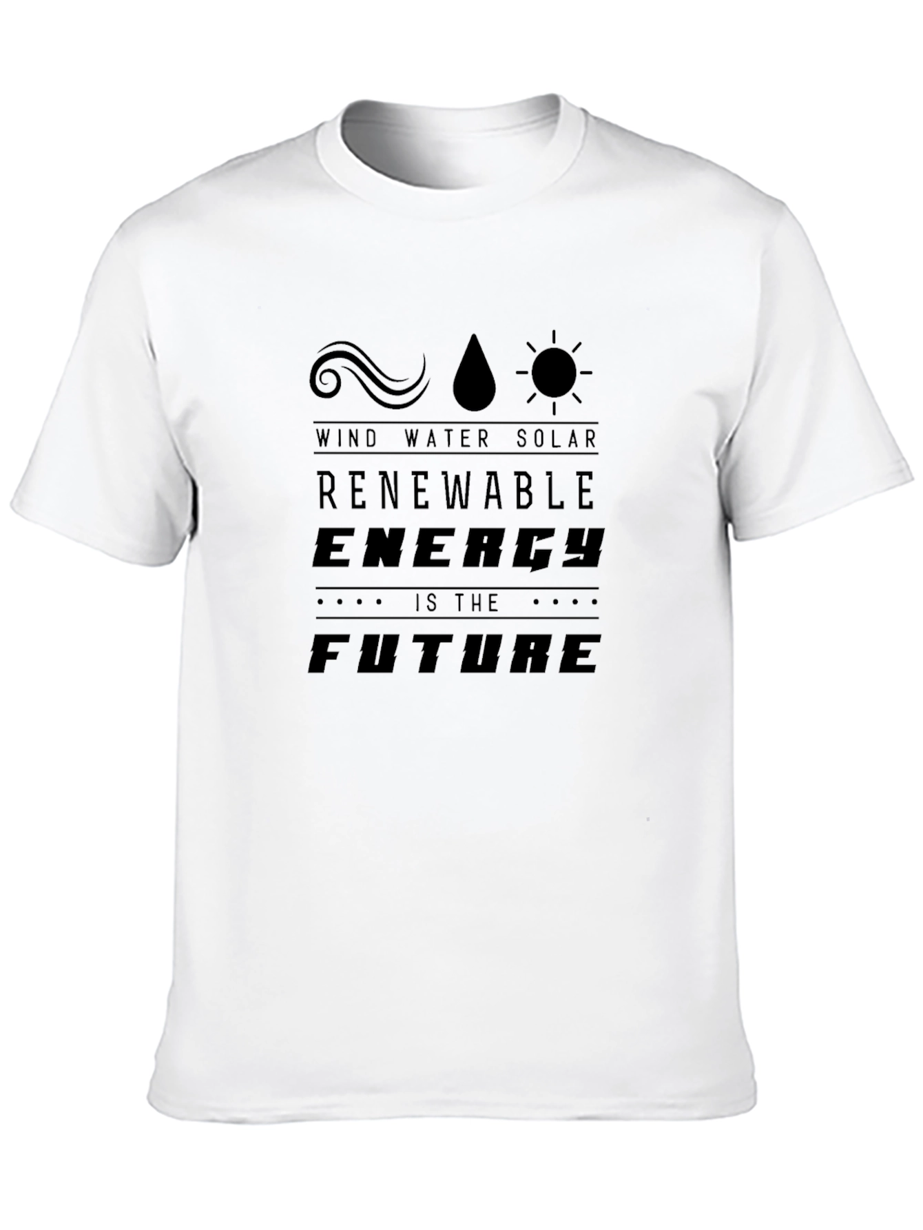 Black Renewable Energy Future T-Shirt view 10