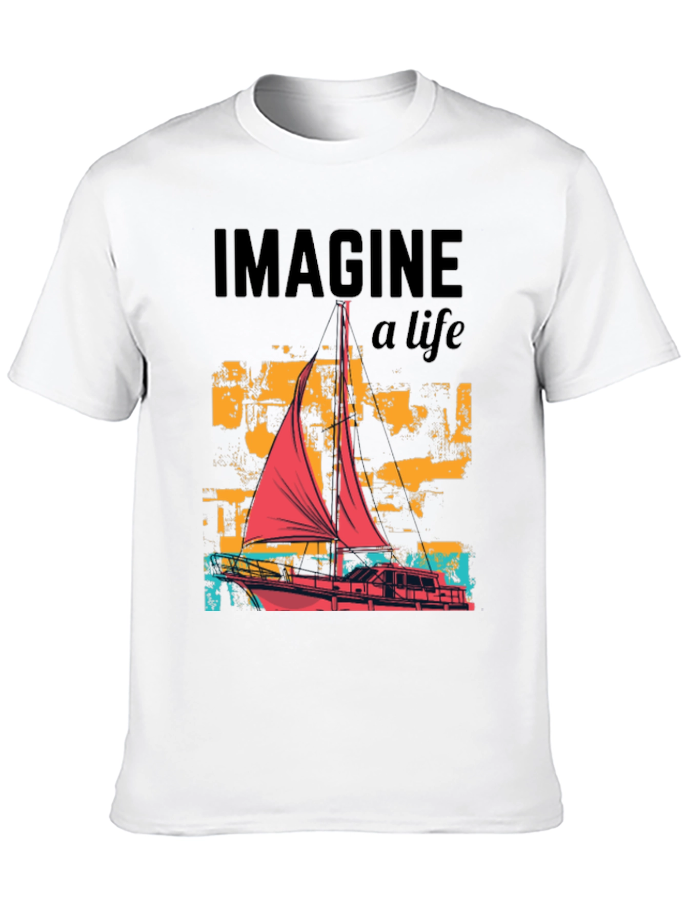 Black Imagine A Life Boat Graphic Tee view 10