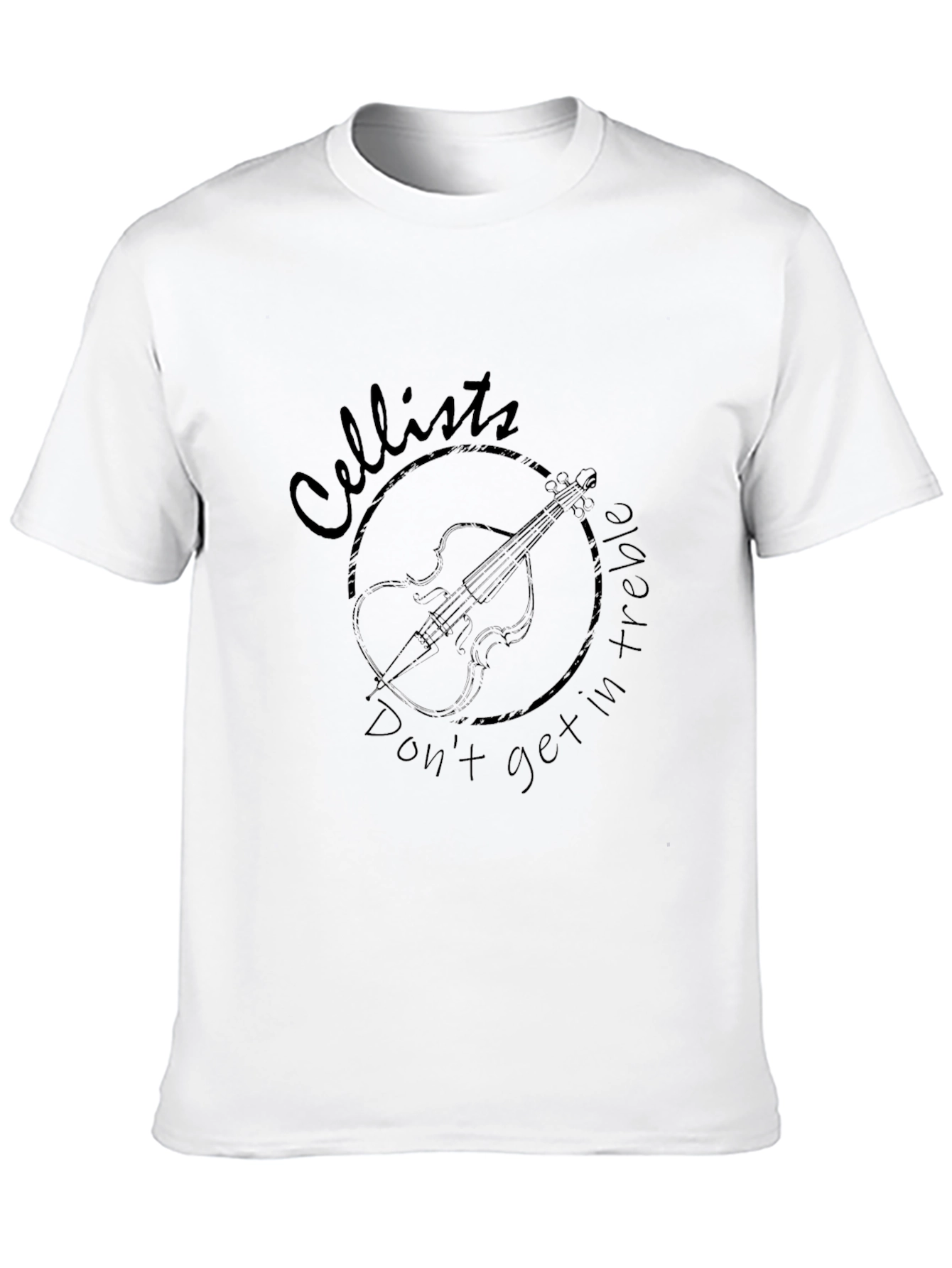 Black Cellist T-Shirt - Musical Humor Tee view 10