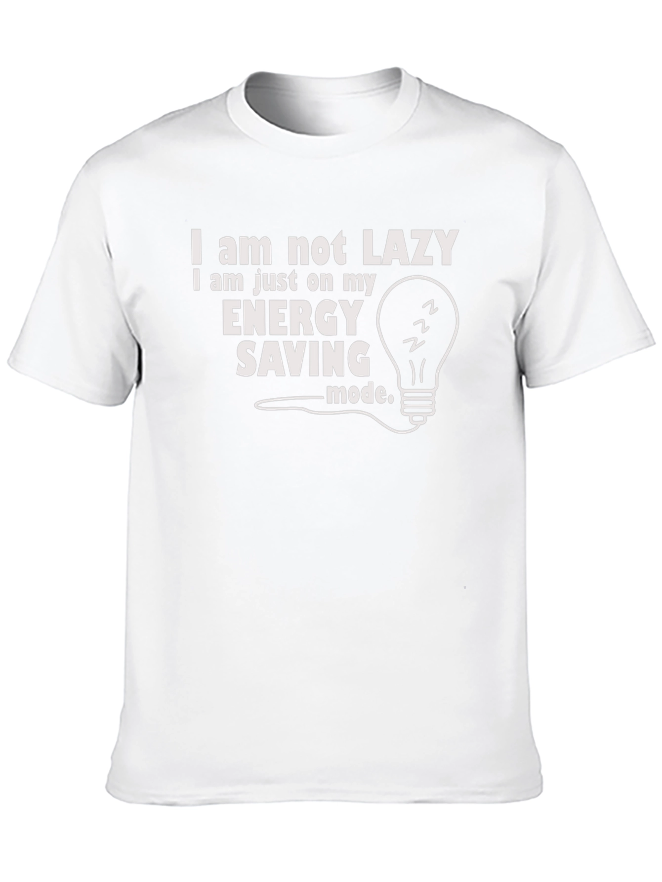 Black Funny Energy Saving Mode Graphic Tee - Black view 10