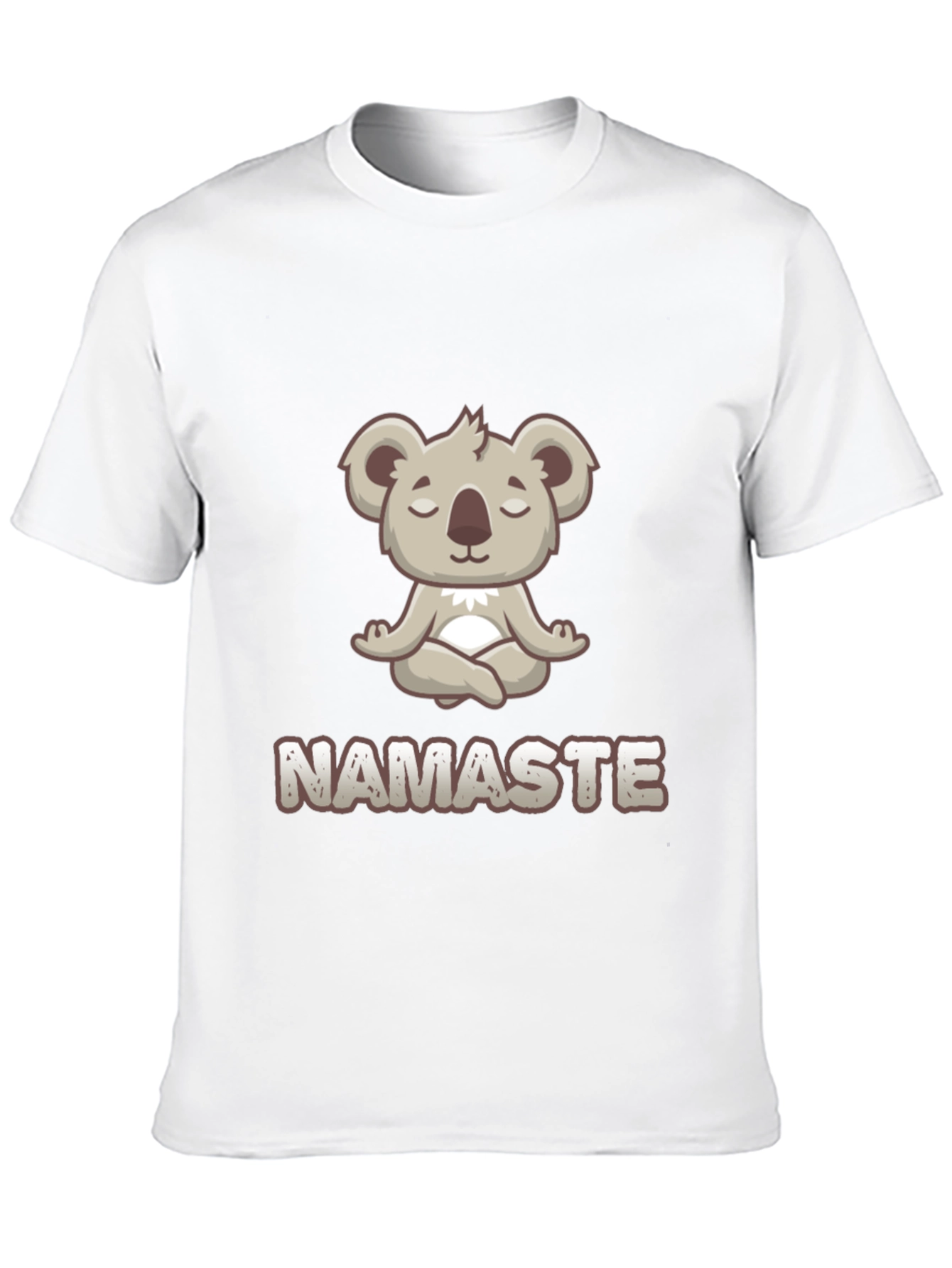 Black Namaste Koala Bear Meditation T-Shirt view 10