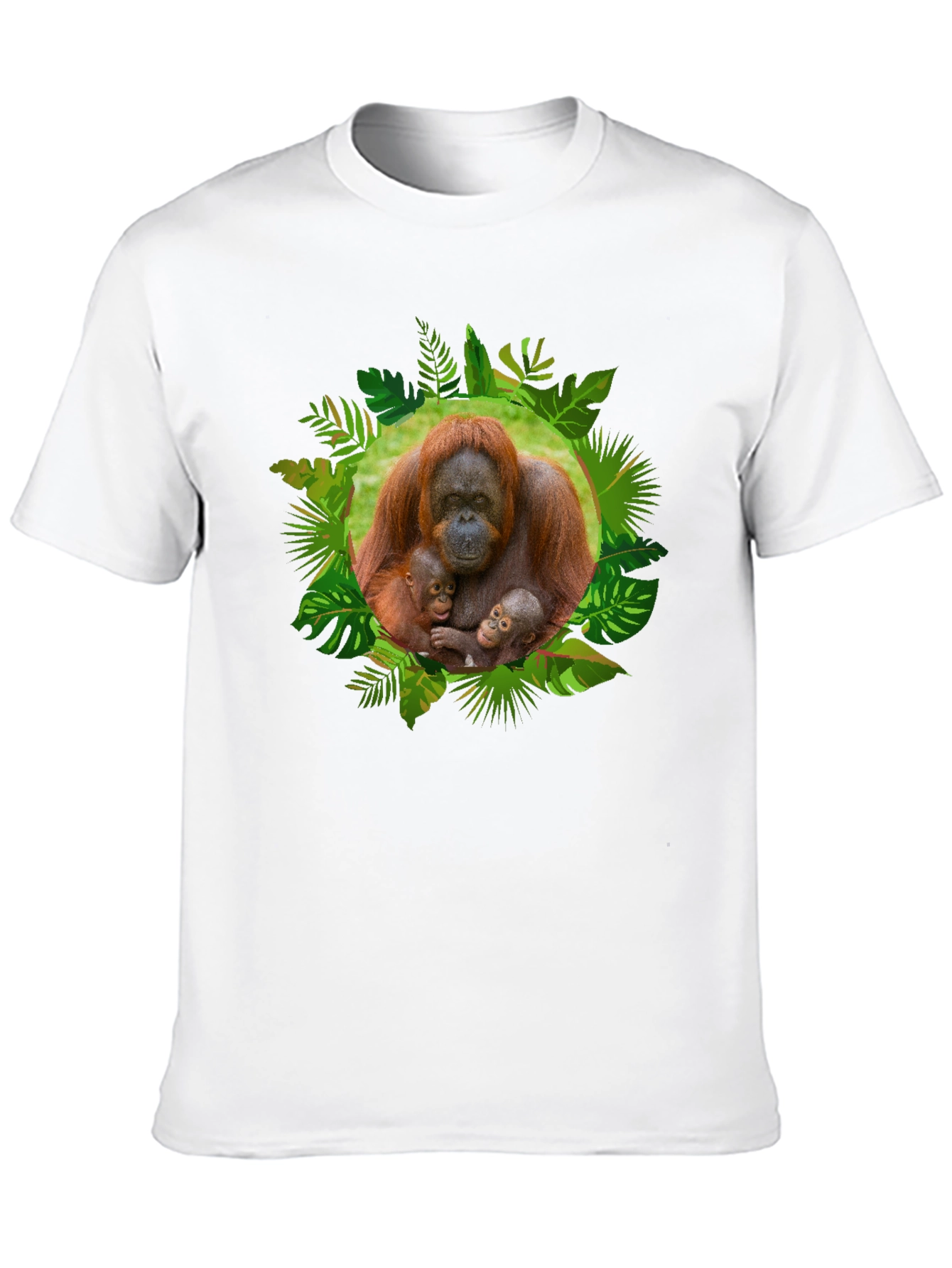 Orangutan Family Black T-Shirt - 10