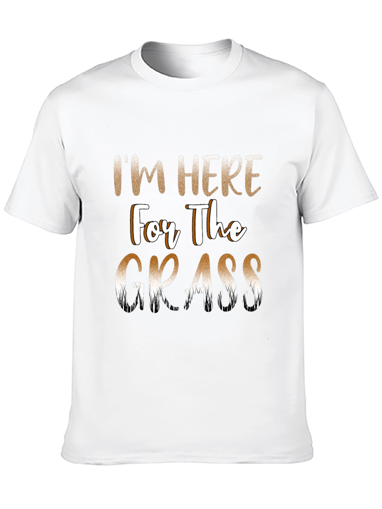 Black I'm Here For The Grass Funny T-Shirt view 10