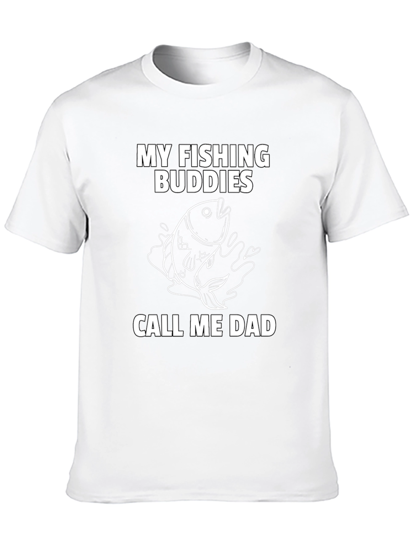 Black Fishing Buddies Dad T-Shirt - Angler Father's Day Gift view 10