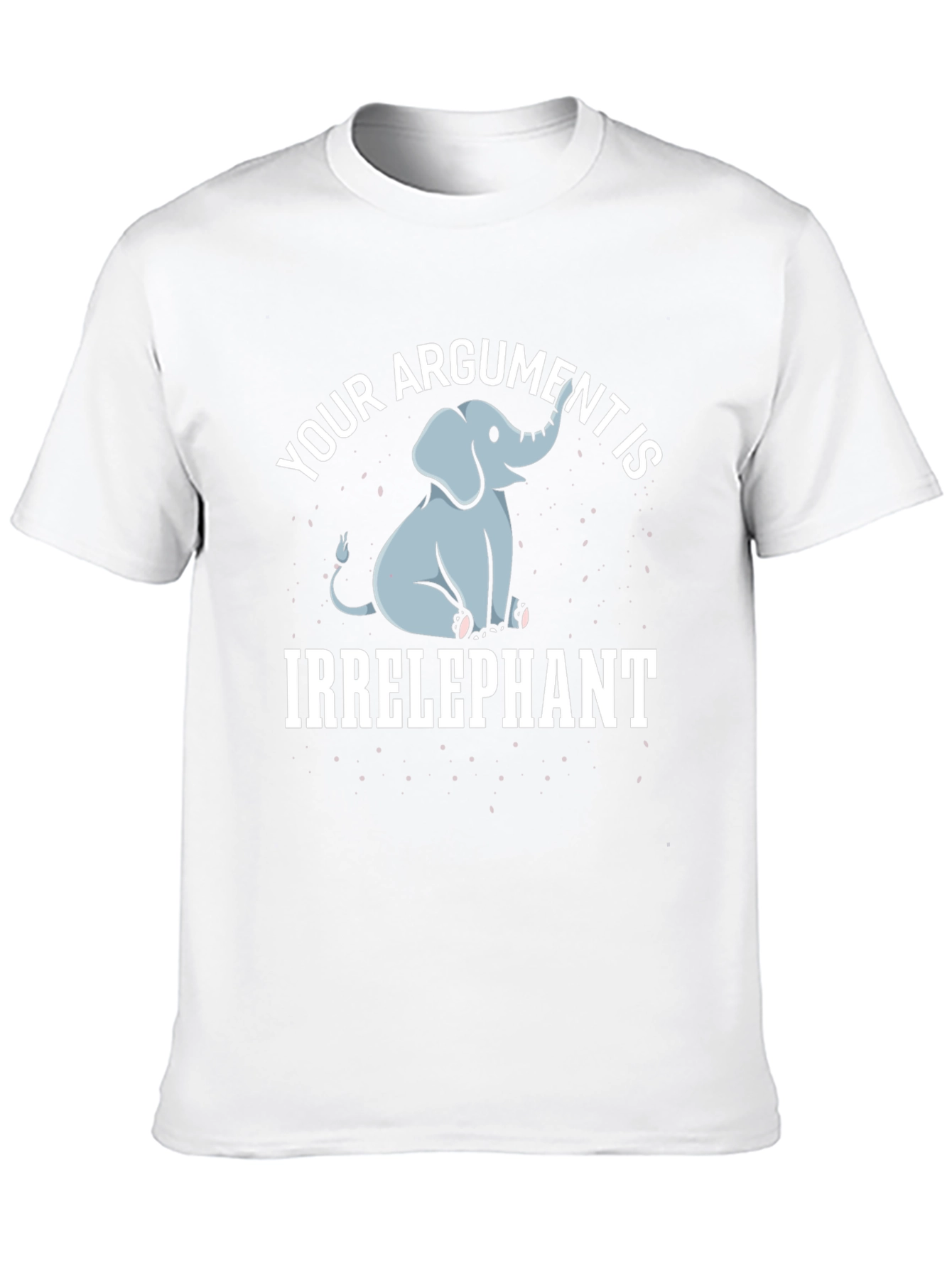 Black Irrelephant Graphic Tee - Funny Elephant Argument T-Shirt view 10