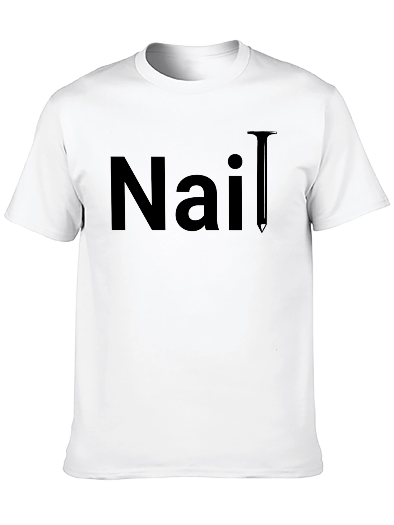 Black Nail T-Shirt - Classic Black Graphic Tee view 10