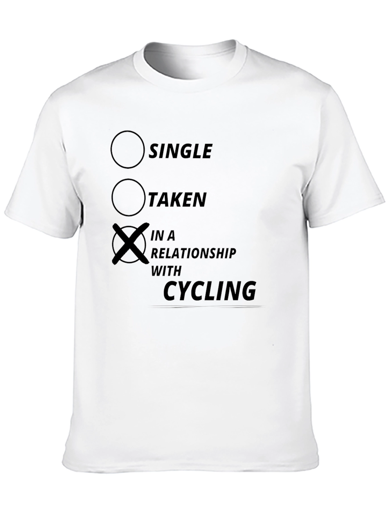 Black Cycling Relationship T-Shirt - Funny Cyclist Tee view 10