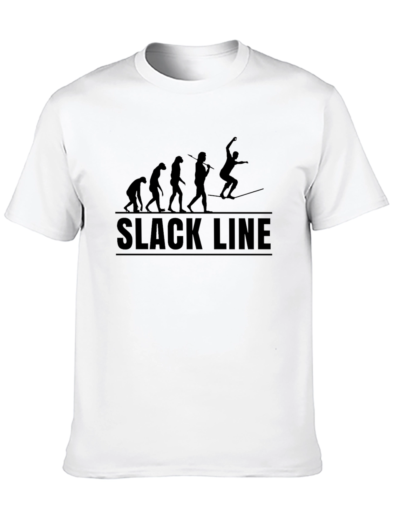 Black Slackline Evolution Graphic T-Shirt | Black Cotton Tee view 10
