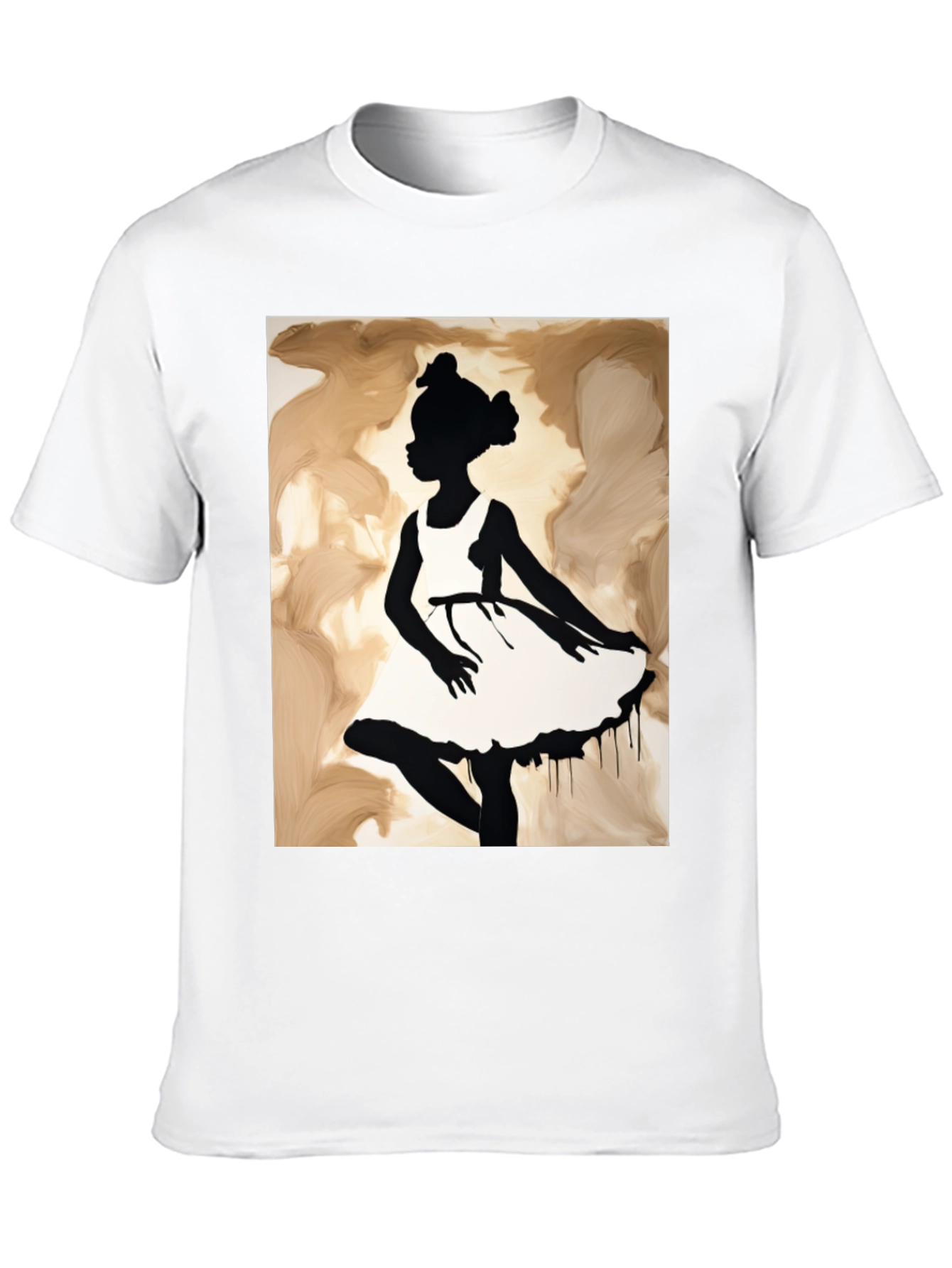 Black Silhouette Girl Graphic Tee - Black view 10