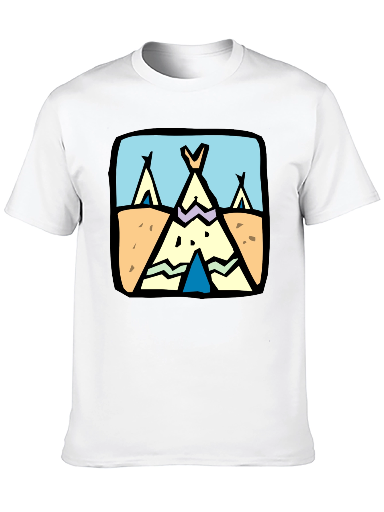 Novelty Tipi Graphic Tee - Black - 10