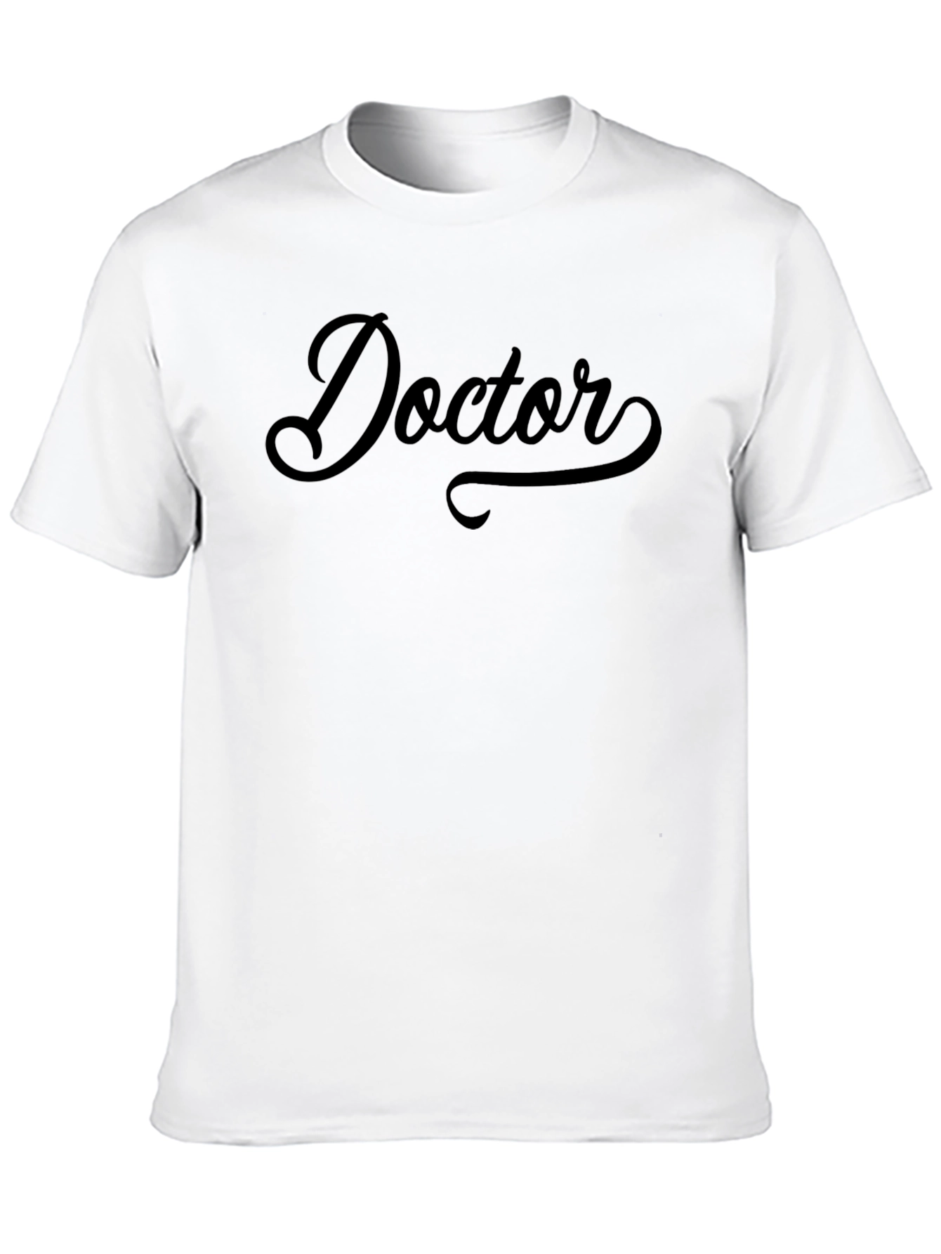 Black Doctor Script Black Crew Neck T-Shirt view 10