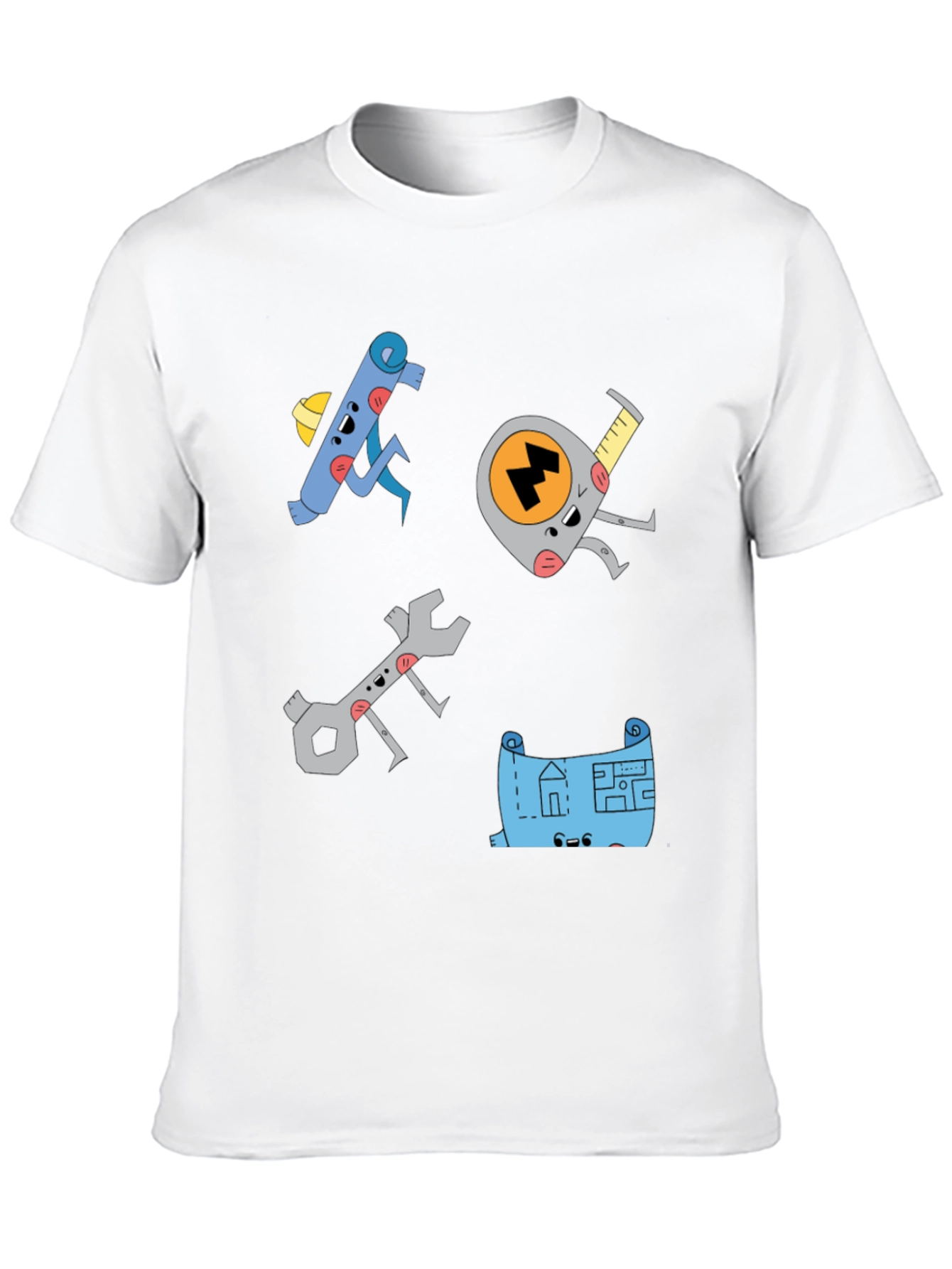 Black Cartoon Tool Graphic Black T-Shirt view 10