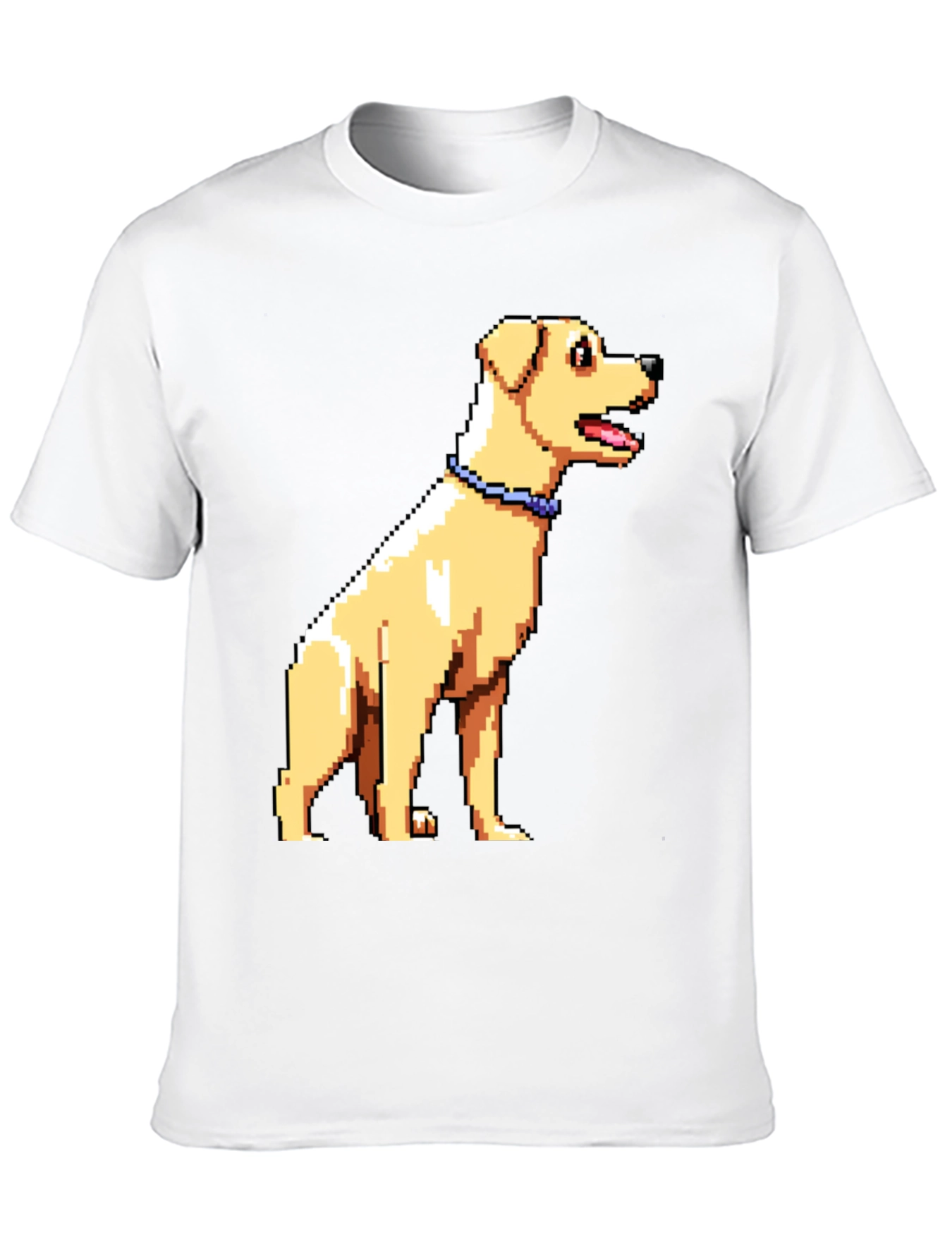 Black Pixel Art Dog Graphic T-Shirt view 10