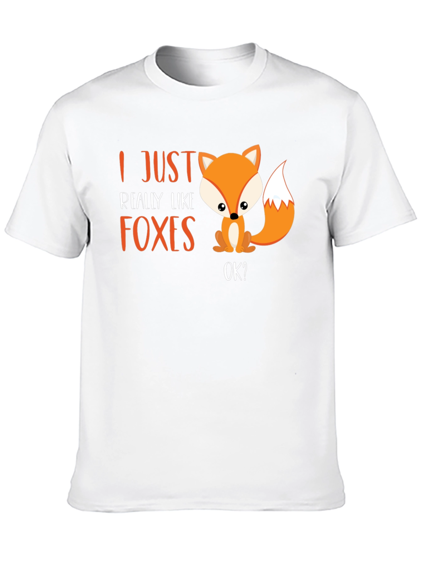 Black Cute Fox Graphic T-Shirt - I Just Really Like Foxes view 10
