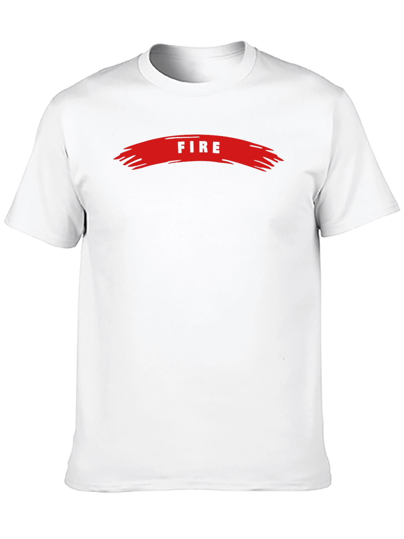 Black Men's Black 'FIRE' Graphic Print Short Sleeve T-Shirt view 10
