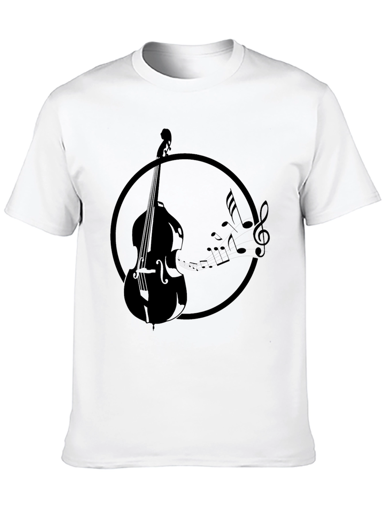 Black Bass Guitar Music T-Shirt - Black view 10