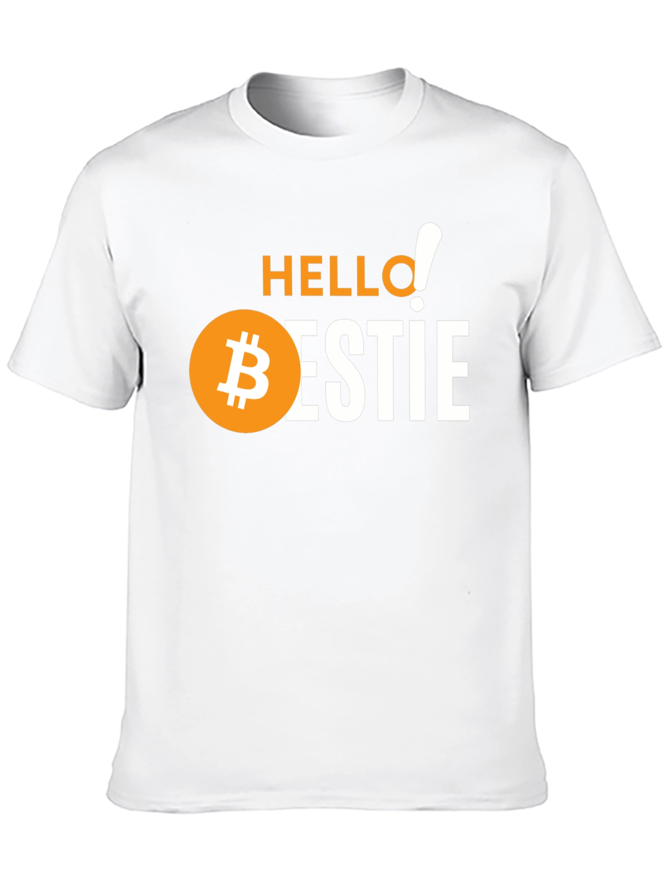 Black Hello Bestie Bitcoin Graphic Tee - Crypto Lover Gift view 10