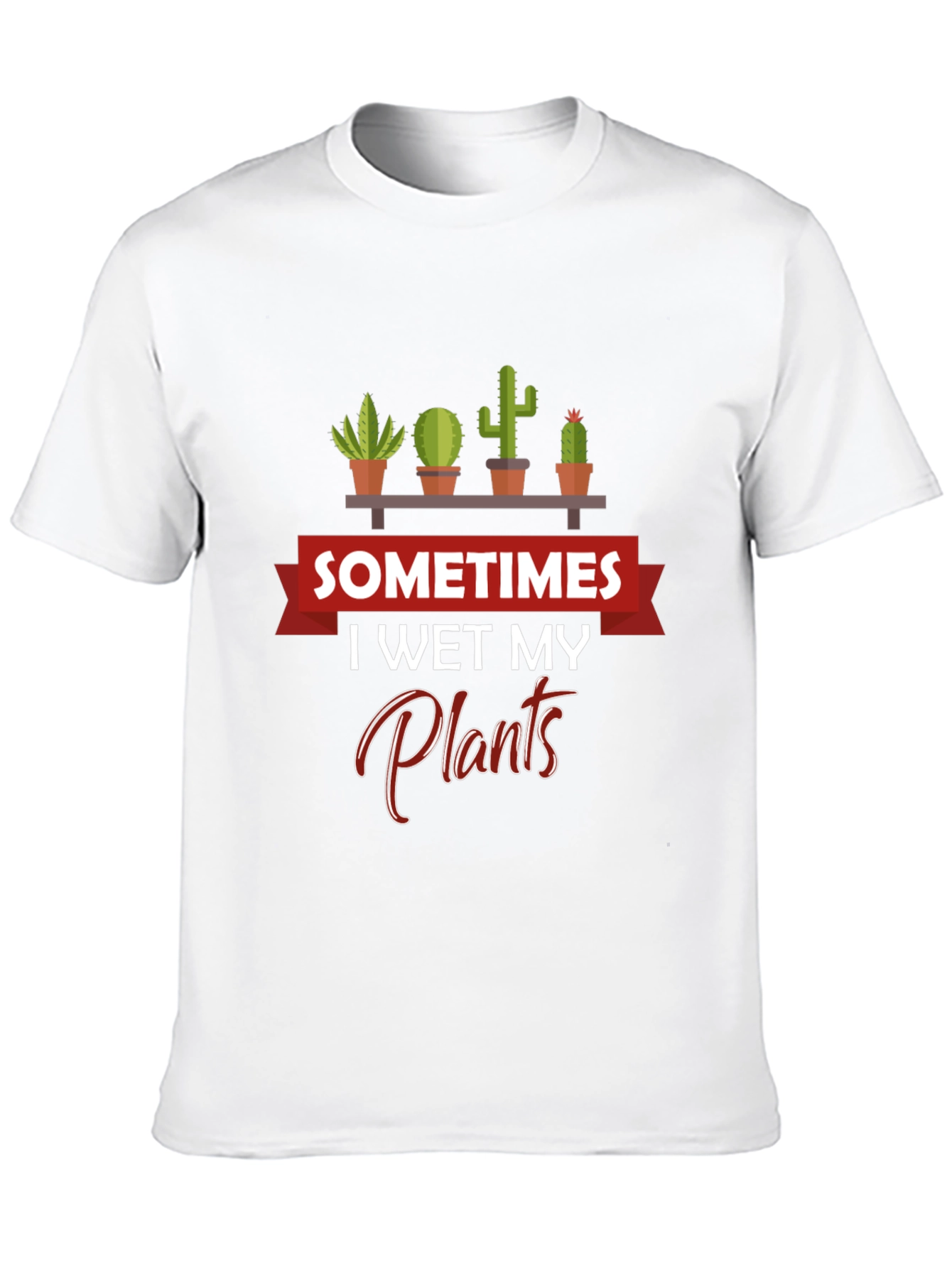 Black Sometimes I Wet My Plants Graphic Tee view 10