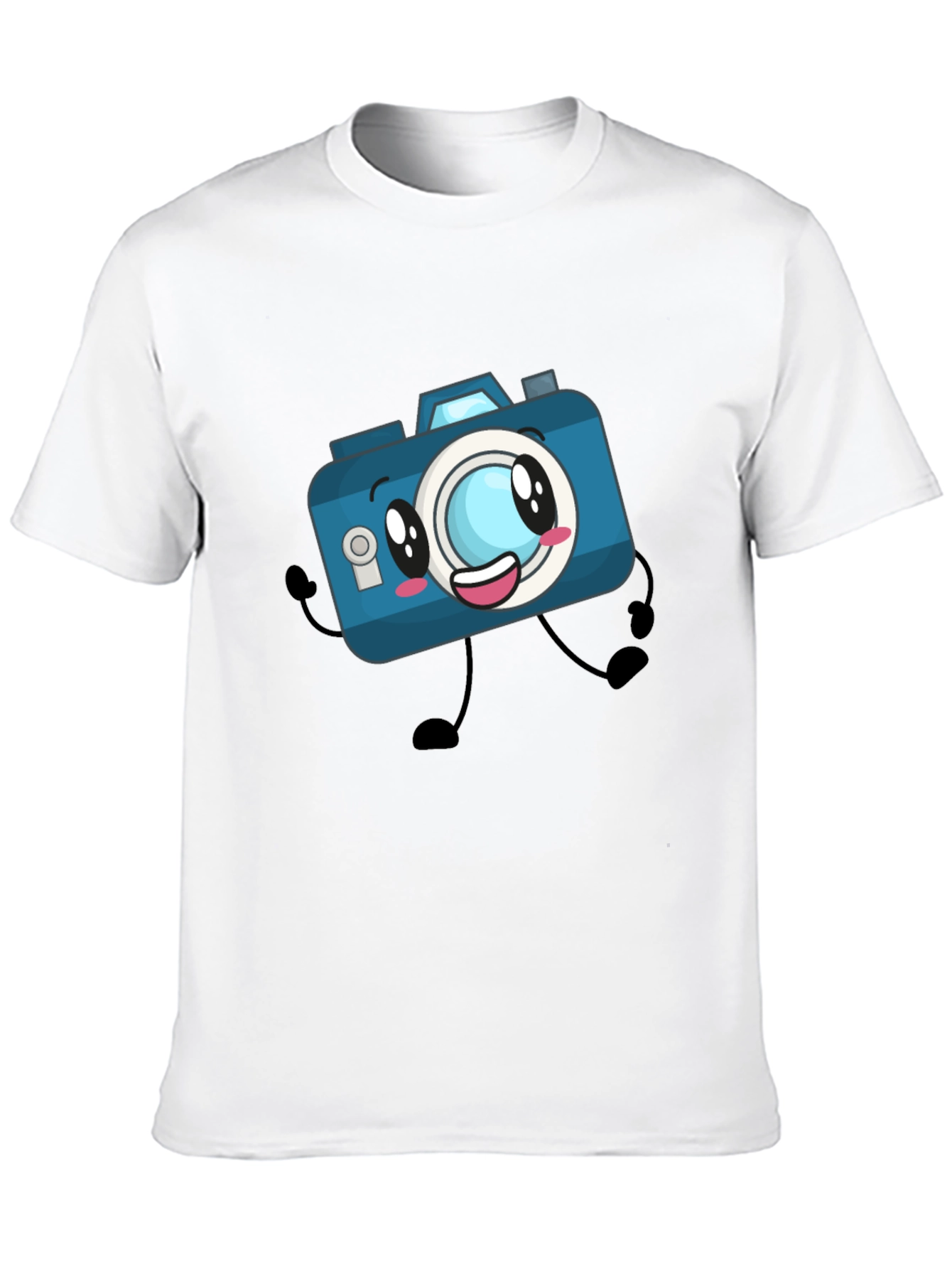 Black Cartoon Camera Black T-Shirt view 10