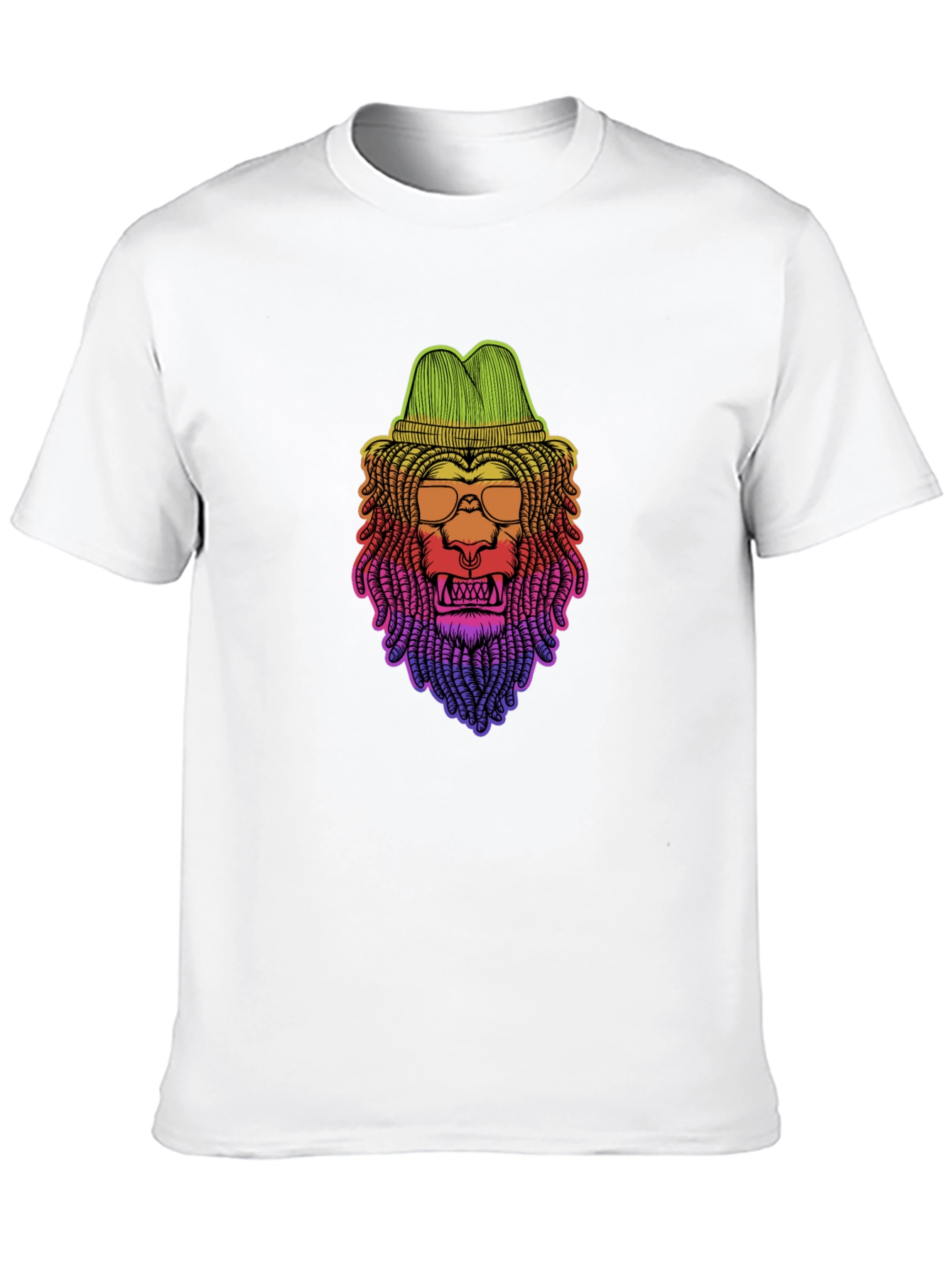 Black Rasta Lion Graphic Tee - Cool Reggae Style view 10
