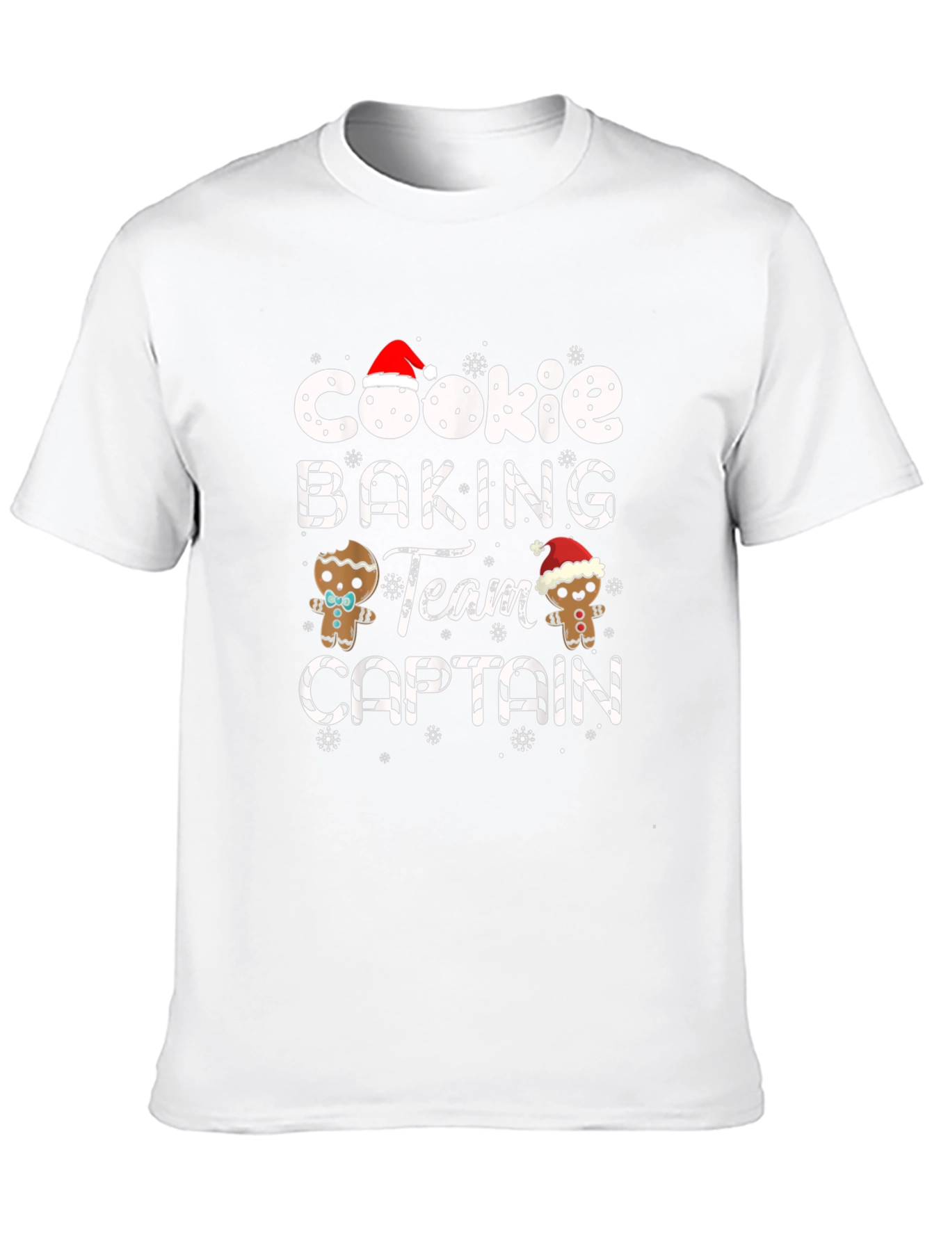 Black Cookie Baking Team Captain Holiday T-Shirt view 10