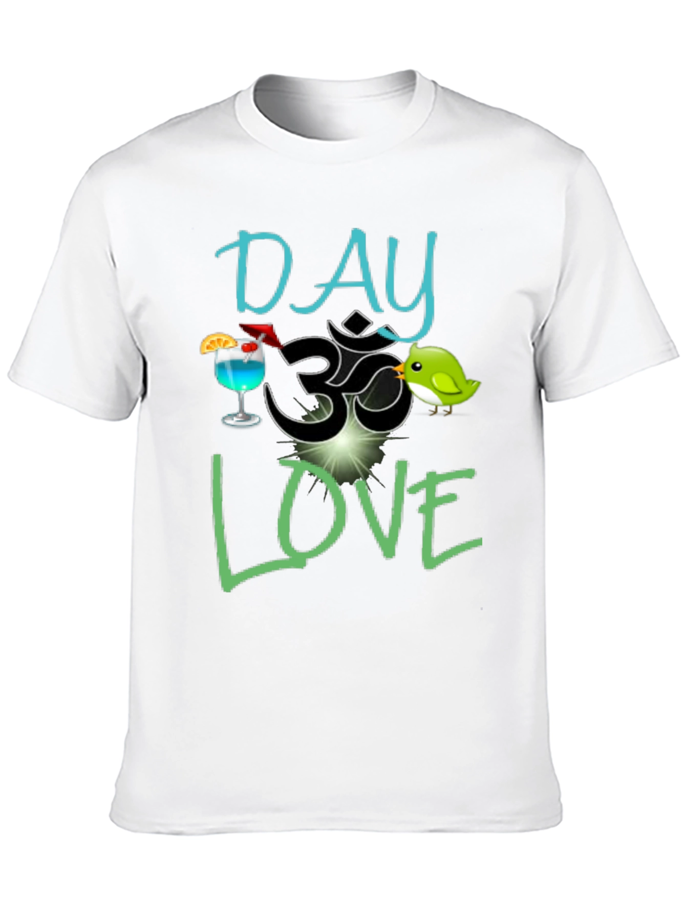 Black Day Om Love T-Shirt - Fun Graphic Tee view 10