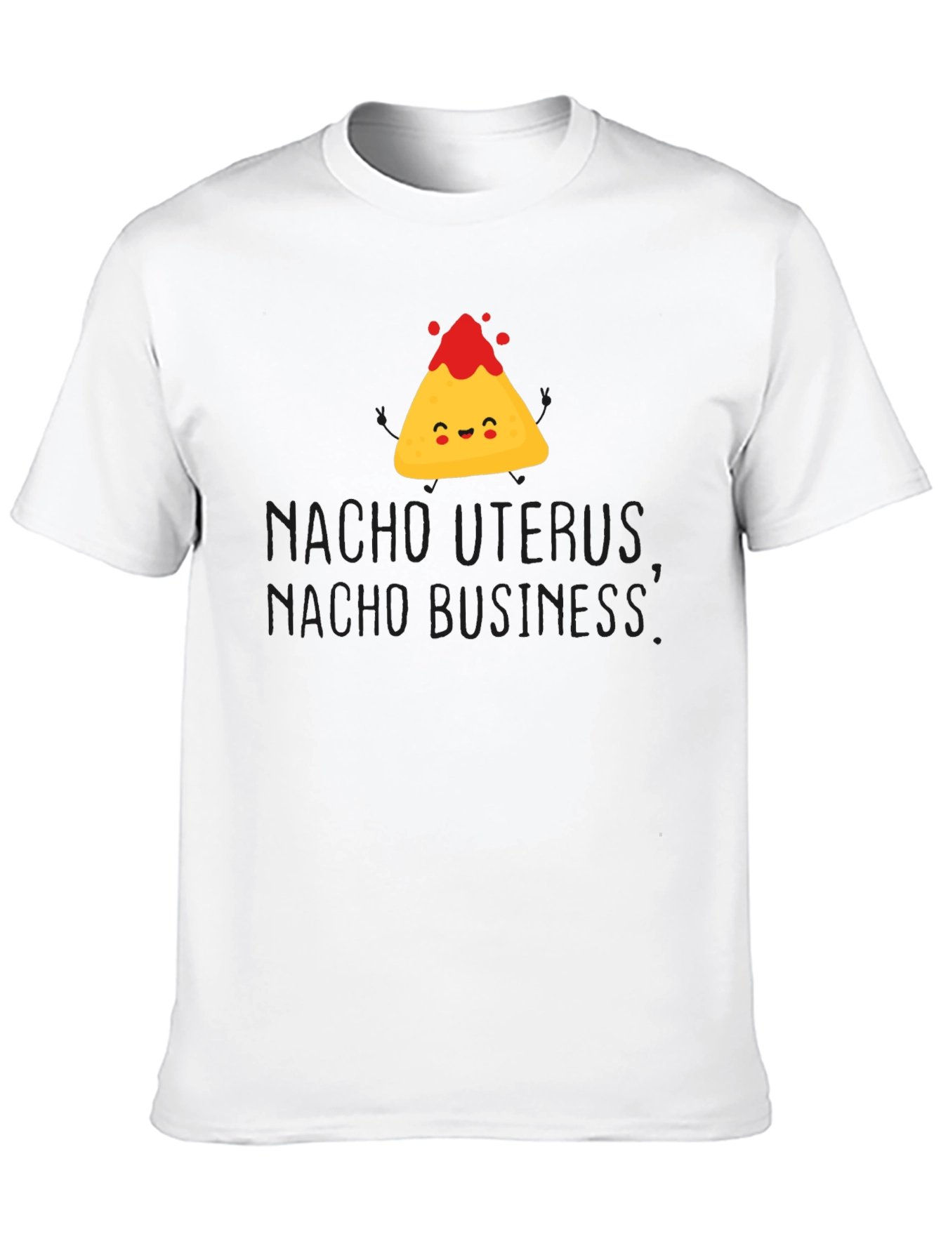 Black Nacho Uterus Graphic T-Shirt Funny Pun Tee view 10